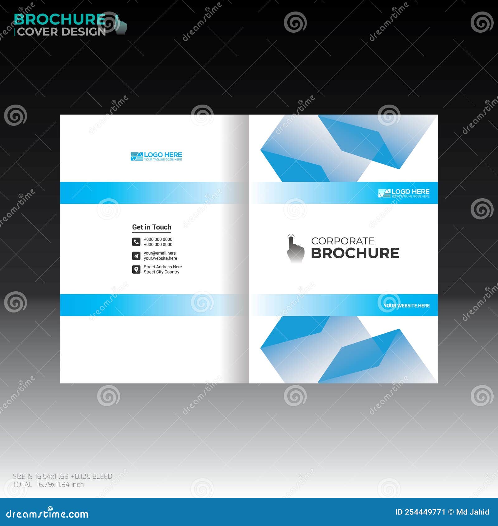 Vector Brochure Cover Design Stock Illustration Illustration of line
