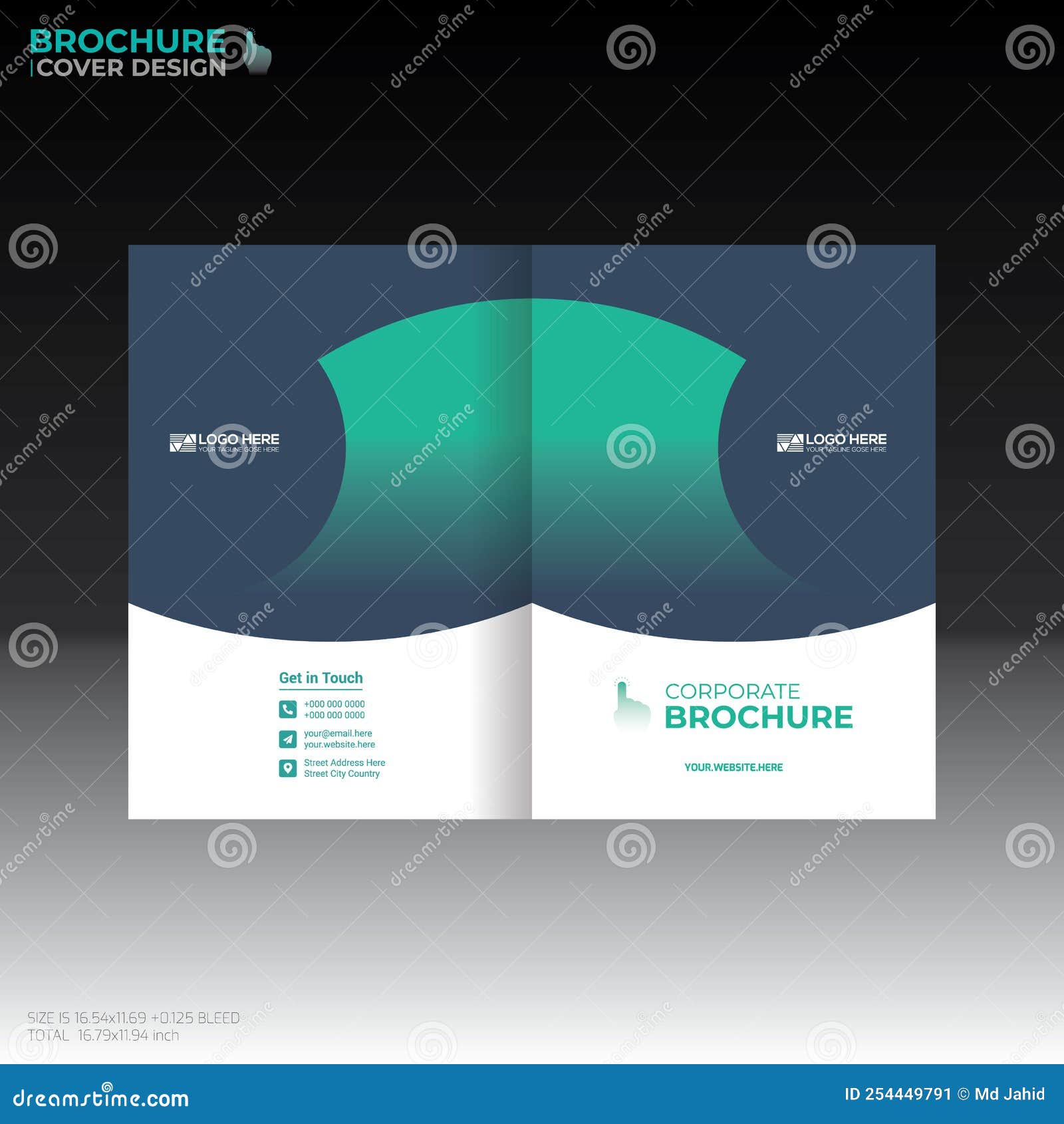 Vector Brochure Cover Design Stock Illustration Illustration of font
