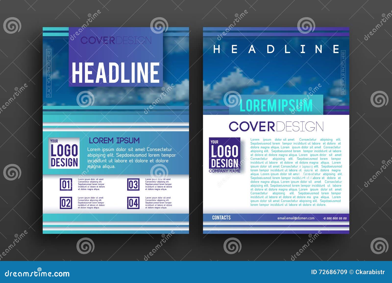 Vector Brochure Design Layout Template Stock Vector Illustration Of Corporate Page