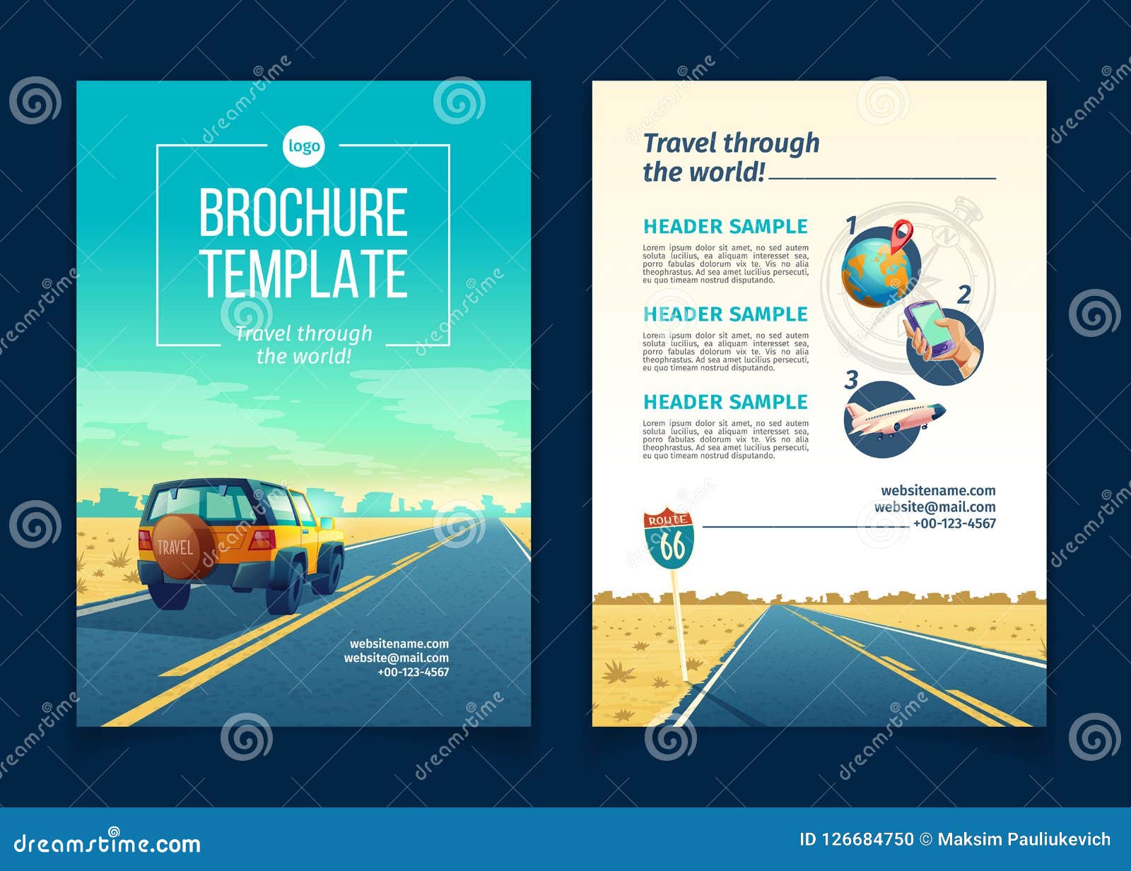 Vector Brochure Template with Tourist Concept, Traveling Stock Vector Vector Brochure Template with Tourist Concept, Traveling Stock Vector