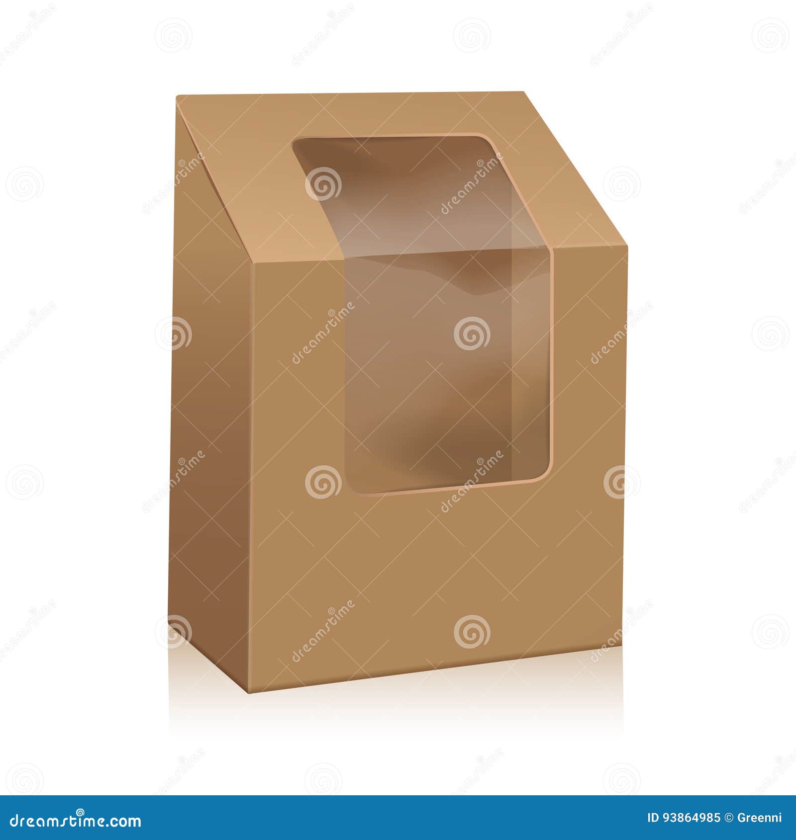 Download Vector Brown Blank Cardboard Triangle Box. Take Away Boxes Packaging Mock Up For Sandwich, Food ...
