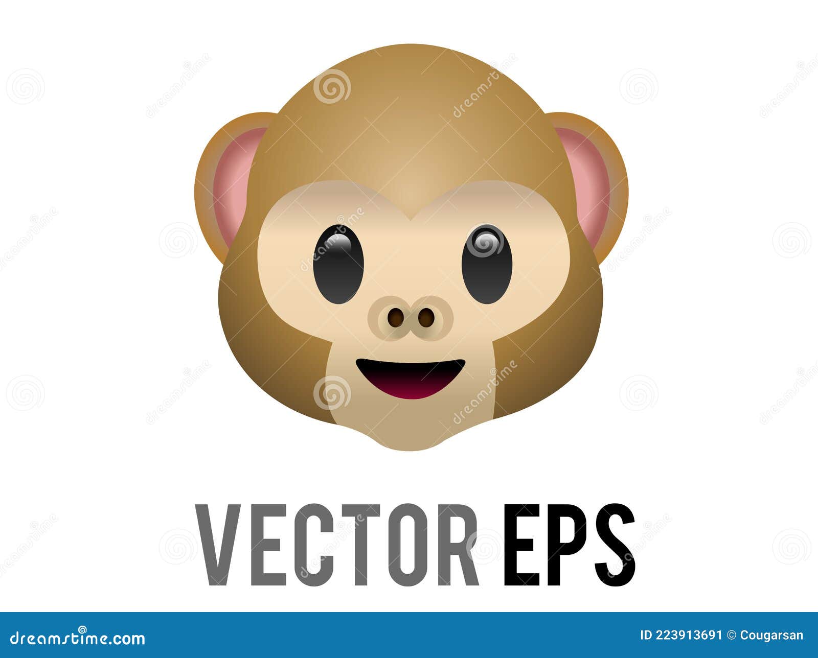  brown see no evil monkey face mizaru icon