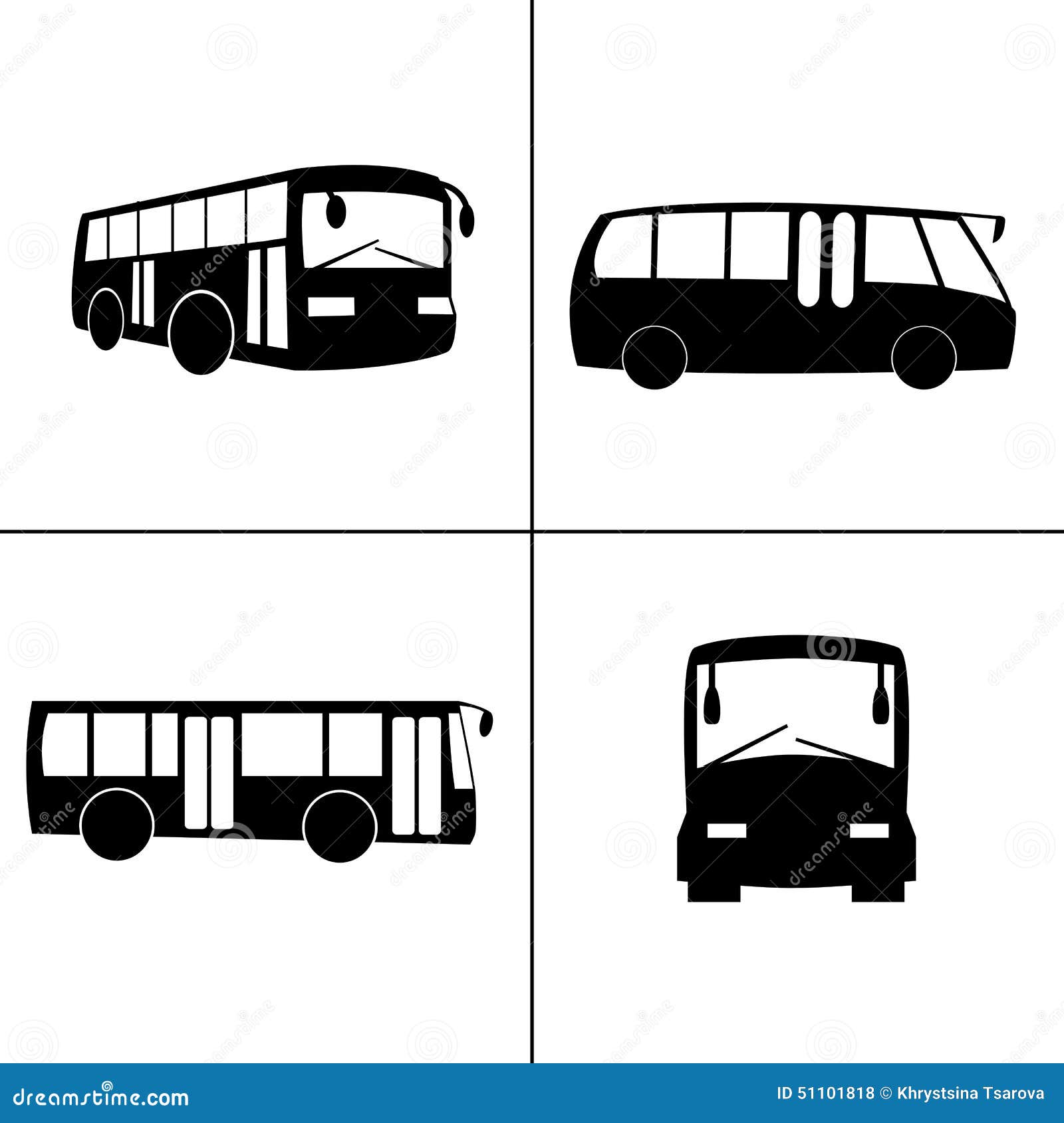 Vector bus icons stock vector. Illustration of shape - 51101818