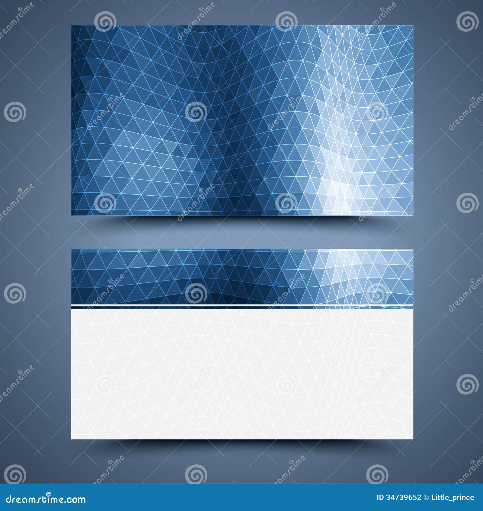 Blue Business Card Template. Abstract Background Stock Vector ...