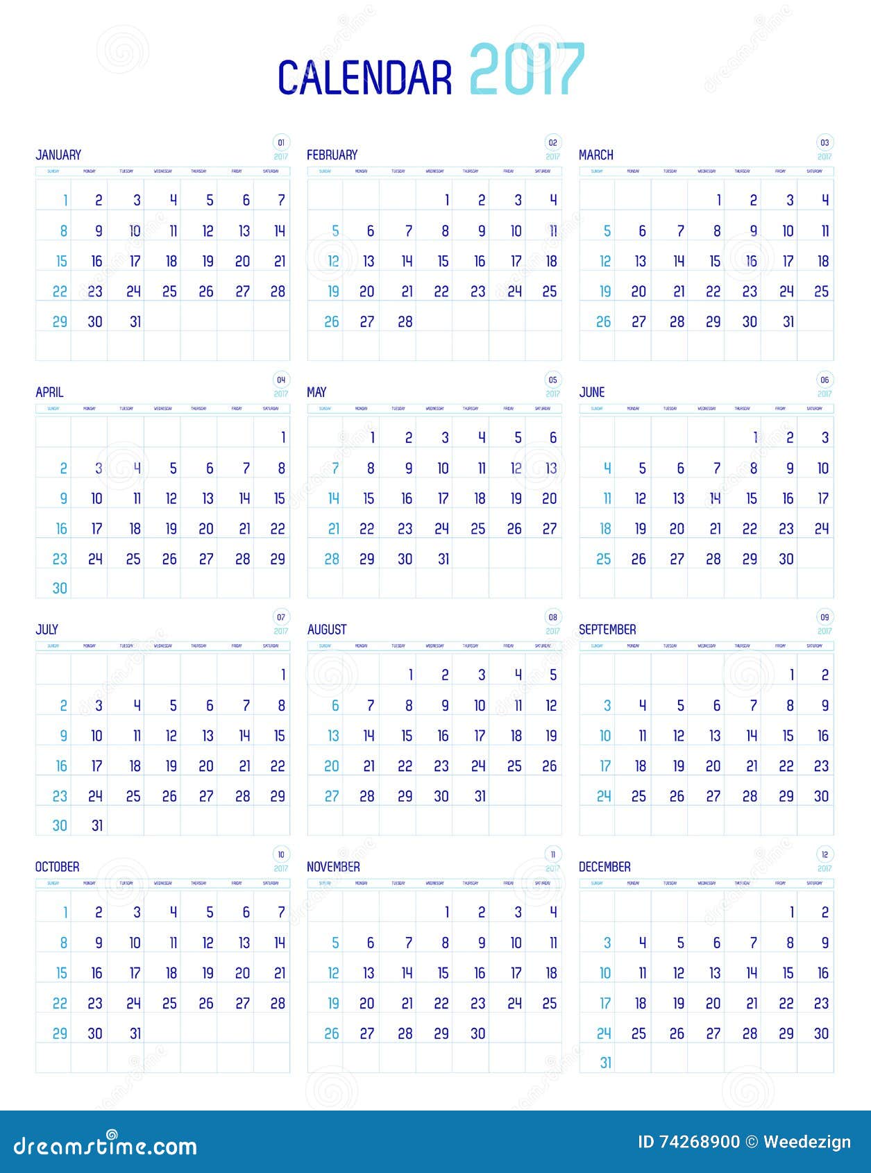 Vector Of Calendar 17 Year 12 Month Calendar Stock Vector Illustration Of Design Friday Vector Of Calendar 17 Year 12 Month Calendar Stock Vector Illustration Of Design Friday