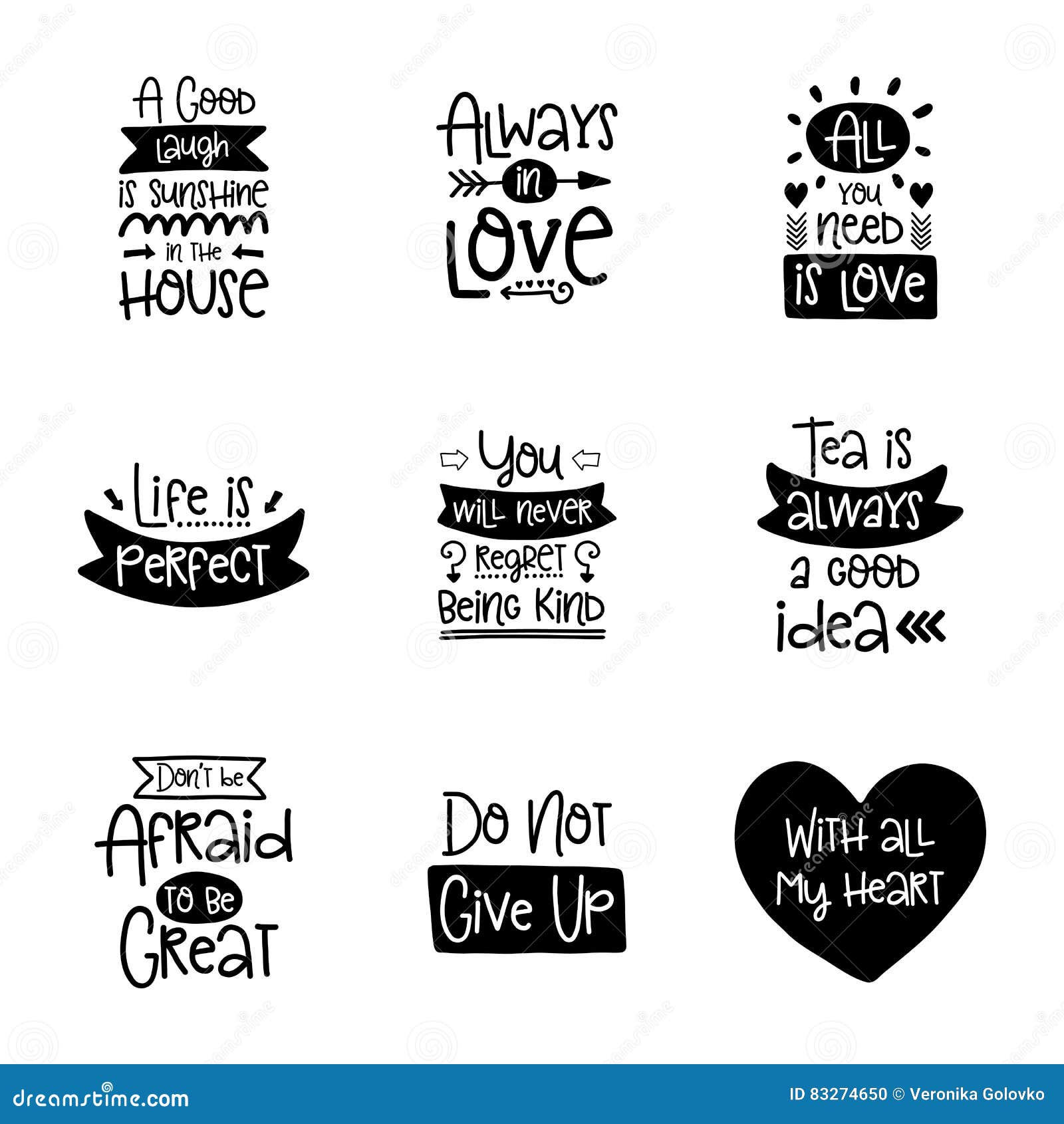 Vector Calligraphy with Decor Elements Stock Vector Illustration of