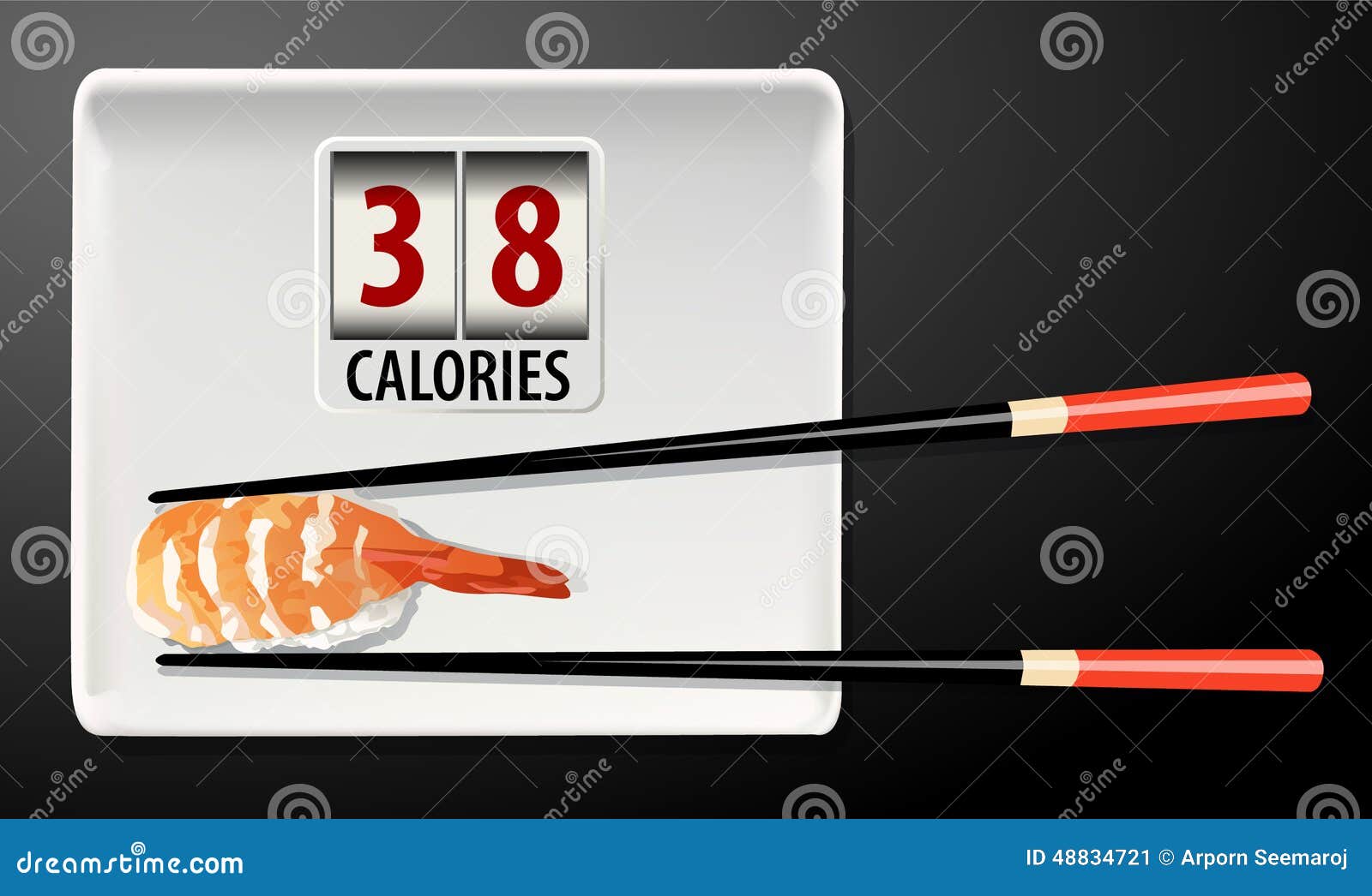 Vector of Calories in Sushi Stock Vector Illustration of calcium