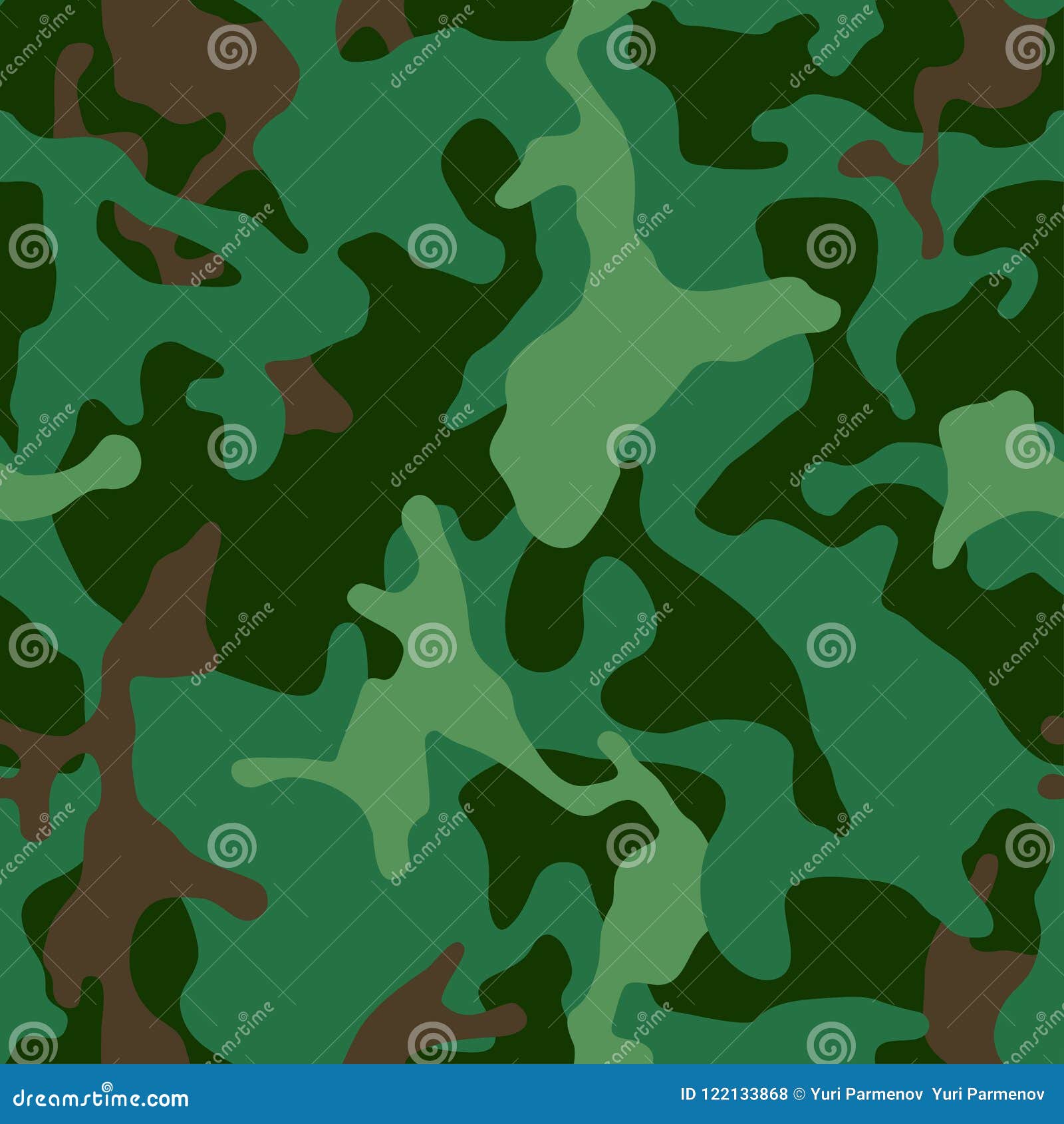 Seamless Camouflage Pattern. Military Camouflage Texture. Green, Brown ...