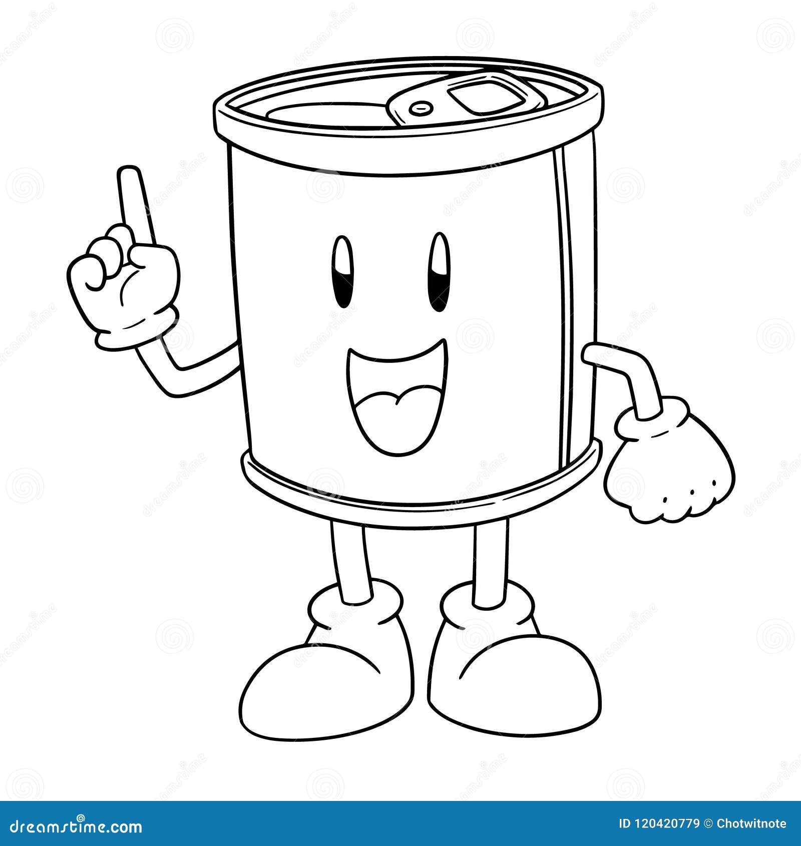 Vector of can cartoon stock vector. Illustration of ring - 120420779