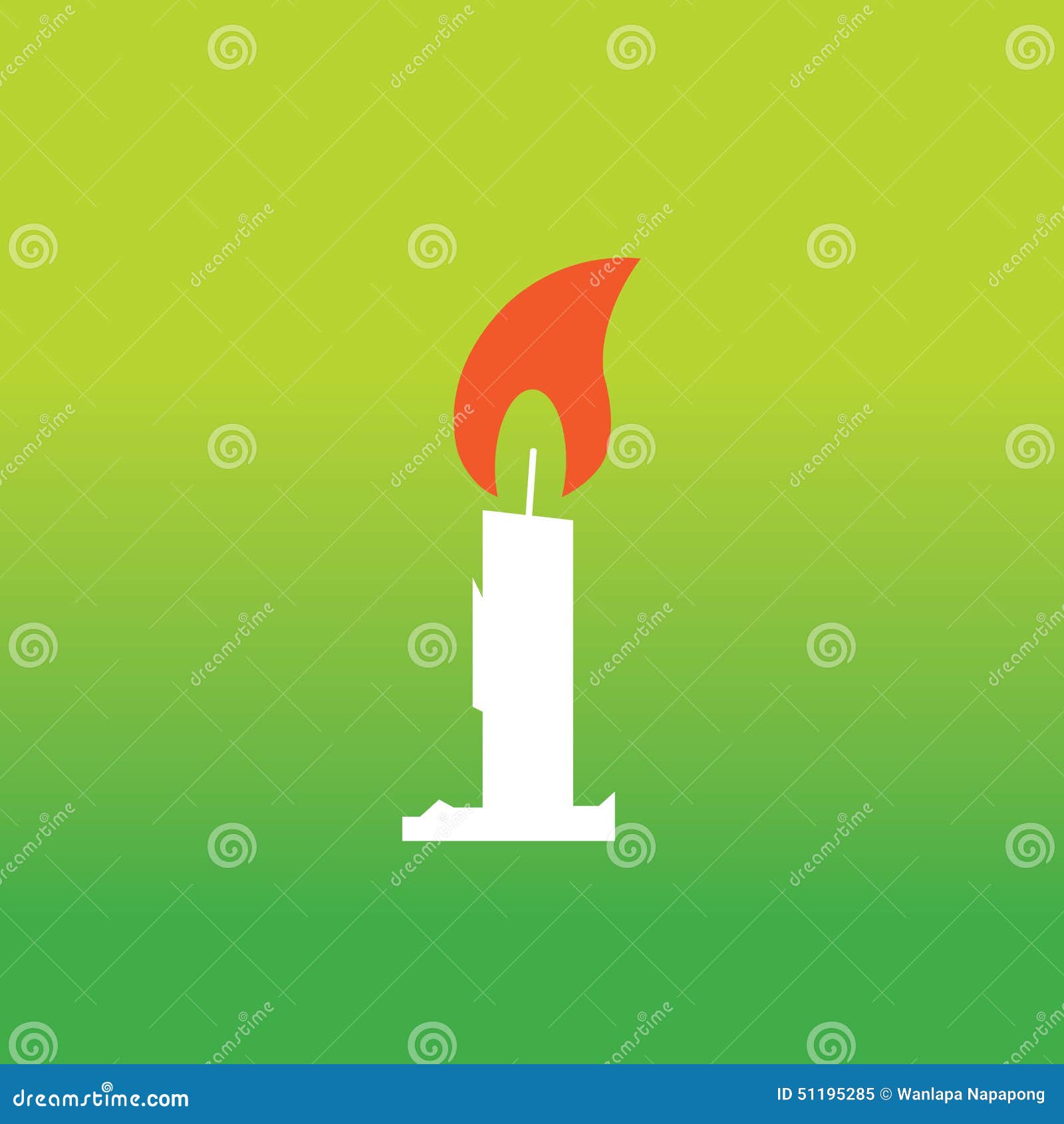 Vector candle symbol stock vector. Illustration of beauty 51195285