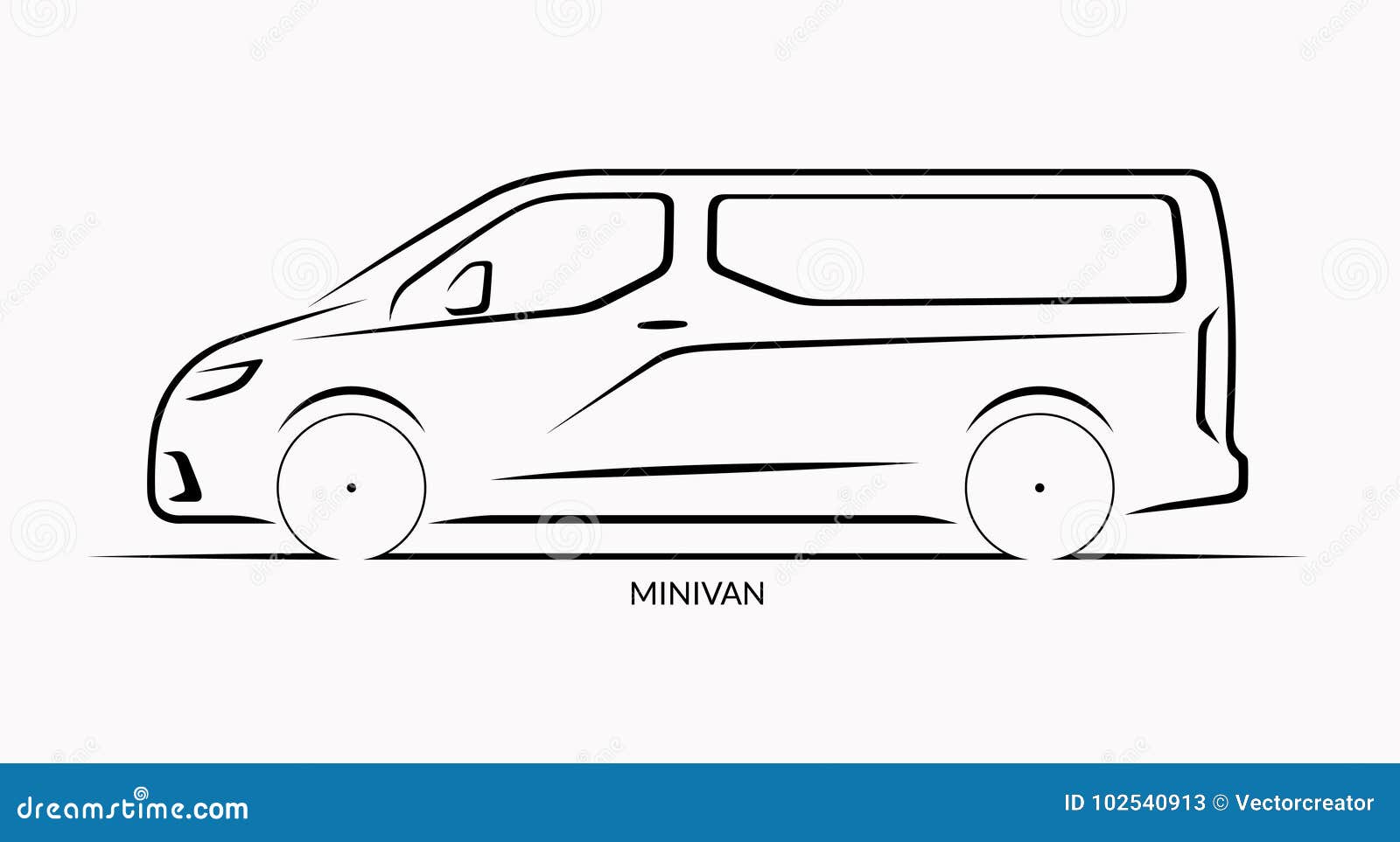 Download Minivan Car Vector Van Auto Vehicle Family Minibus Vehicle And Automobile Banner Isolated ...