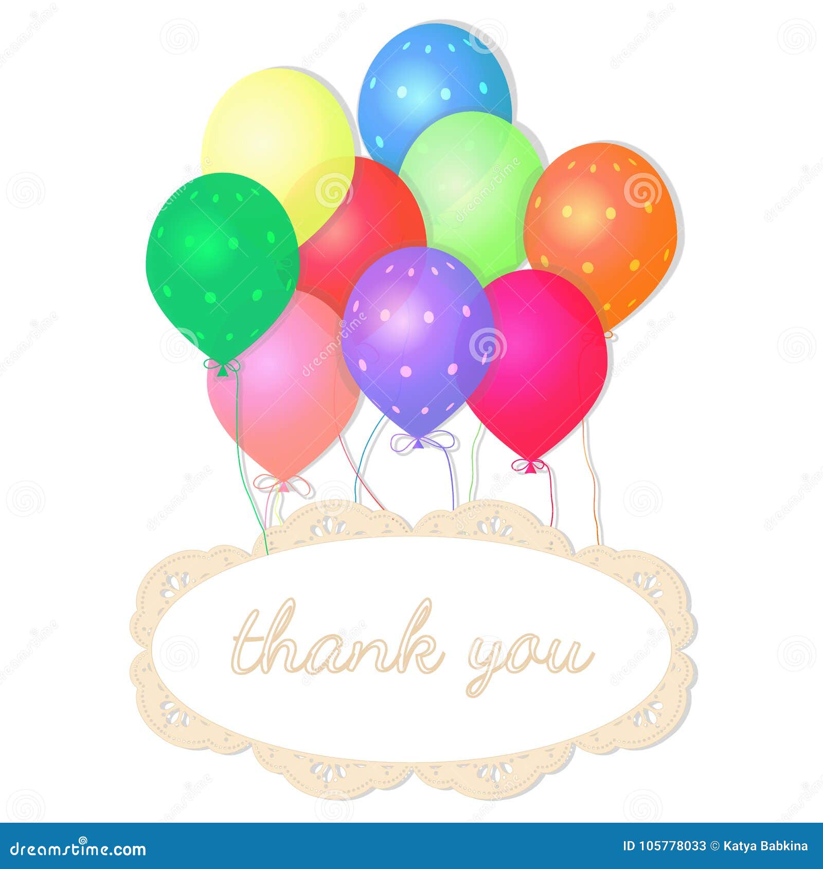 Vector card thank you stock illustration. Illustration of happy - 105778033