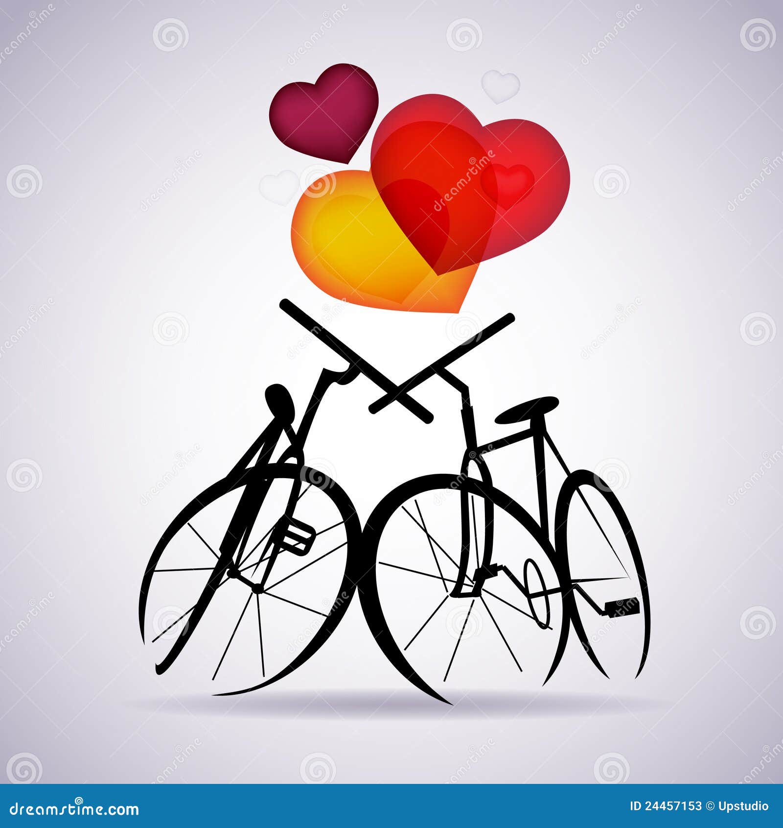 Vector Card With Two Bicycles Stock Vector - Image: 244571531300 x 1390