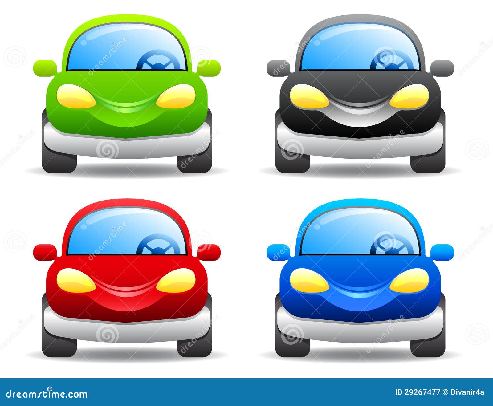 Vector Cars Isolated on White Stock Vector - Illustration of cute ...