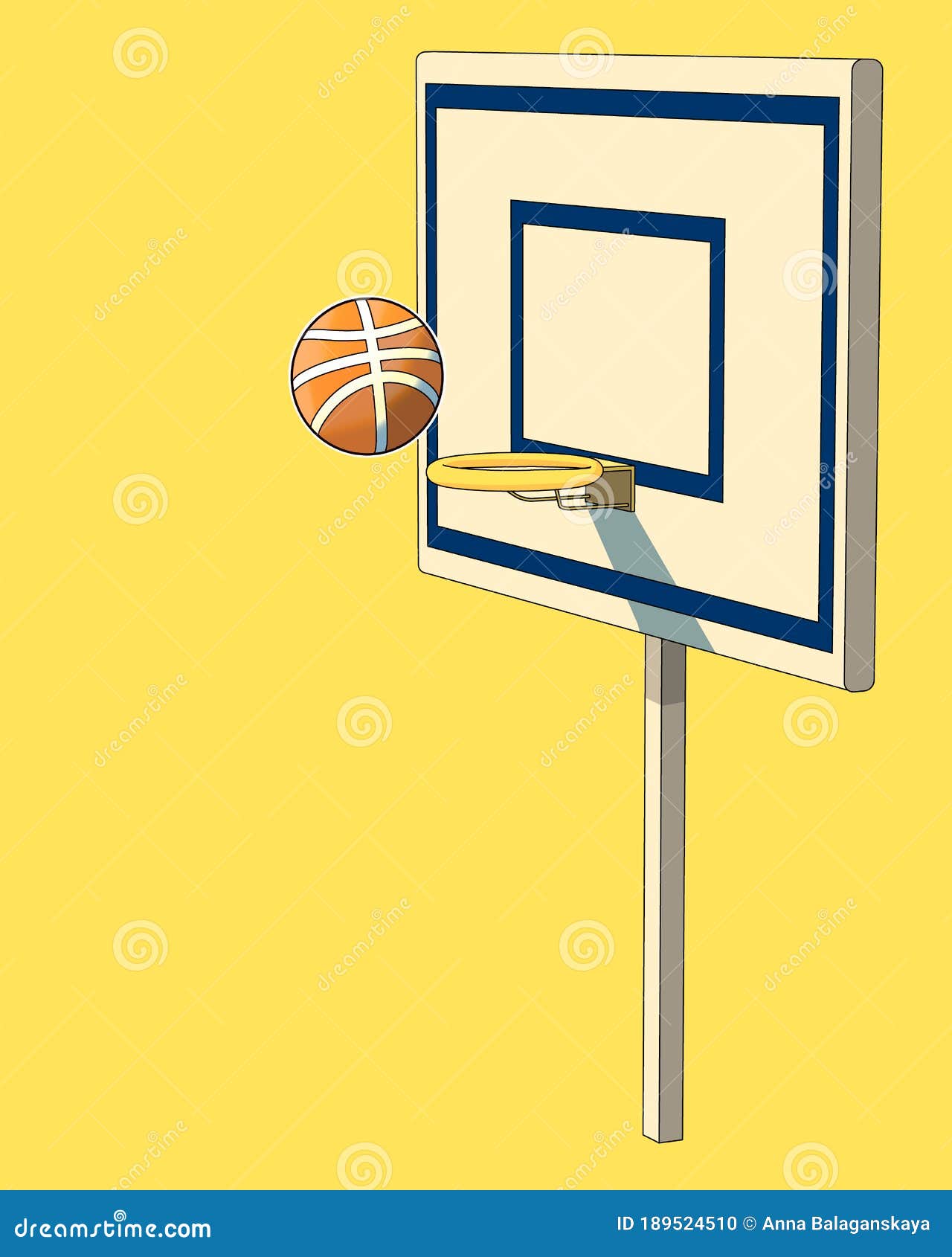 Vector Cartoon Basketball. Doodle Art Stock Vector Illustration of