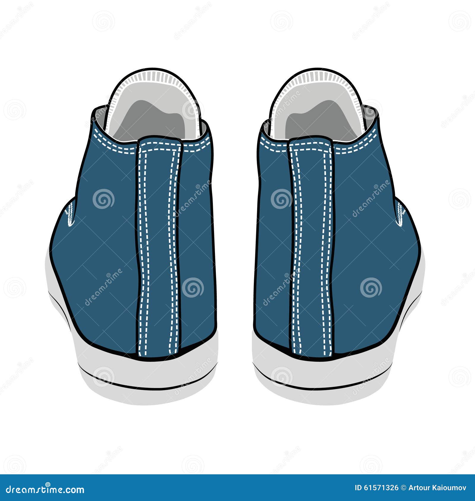 Download Vector Cartoon Blue Sneakers Stock Vector - Illustration ...