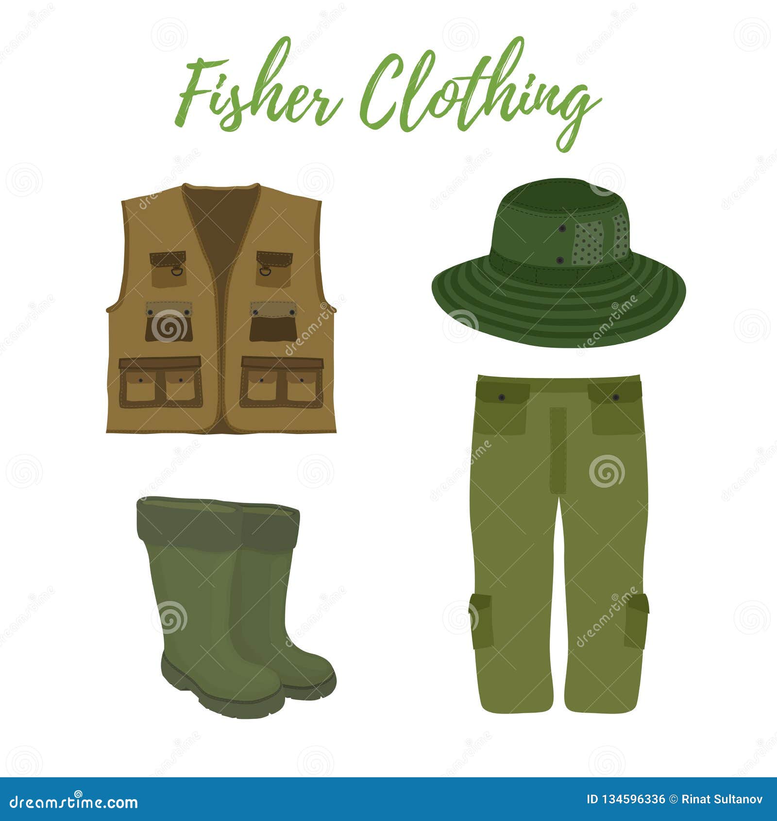 Fishing Clothes Stock Illustrations – 4,303 Fishing Clothes Stock