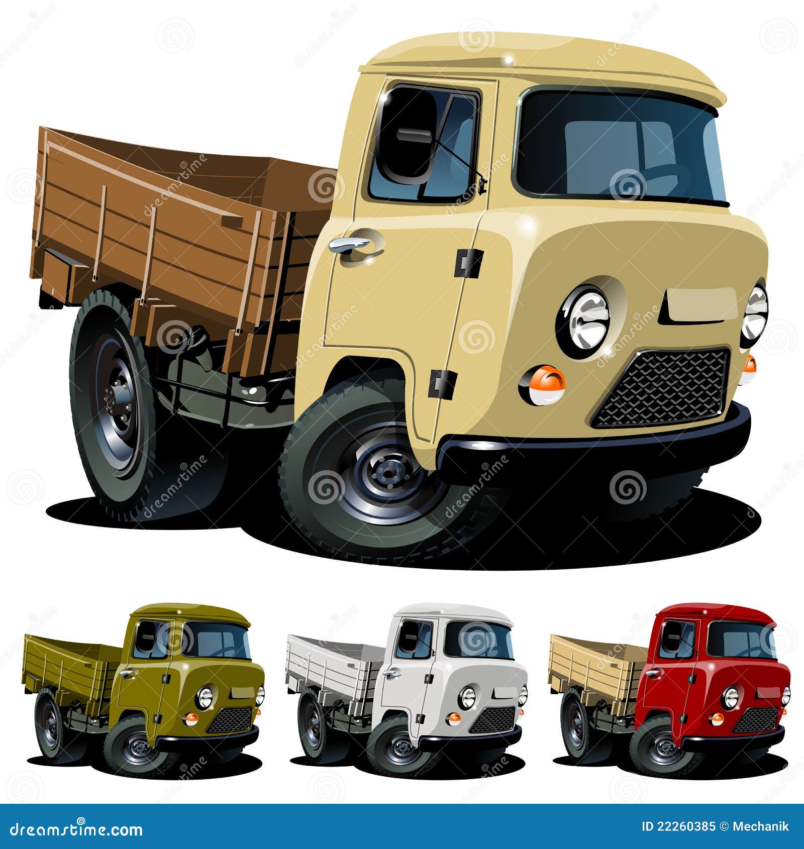 Vector Cartoon Delivery Truck Stock Vector Illustration 