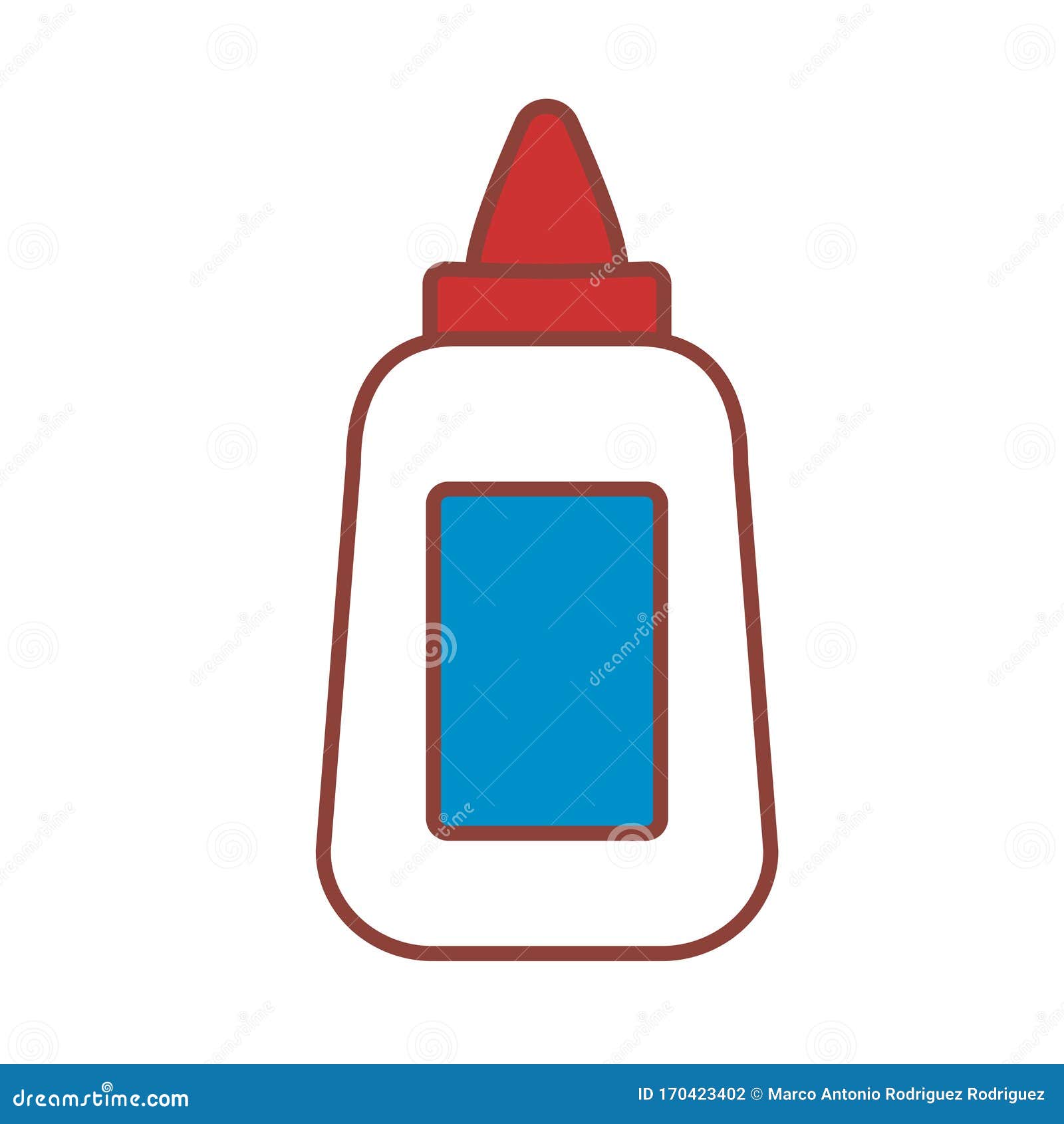 Cartoon Emoji Glue Icon Isolated Illustration Stock Illustration