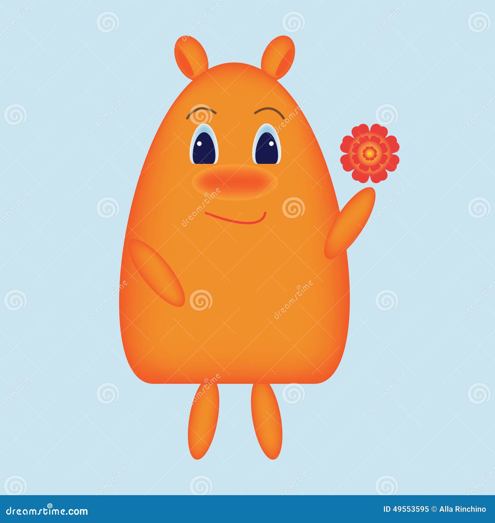 Vector Cartoon Funny Bear stock vector. Illustration of orange 49553595