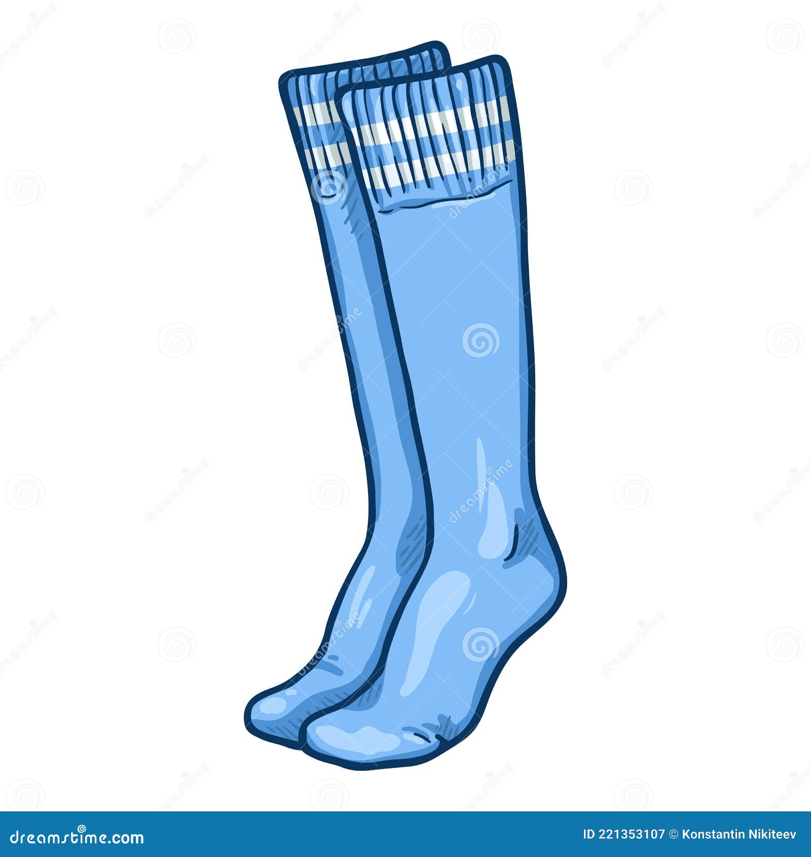 Vector Cartoon High Socks Illustration Stock Vector - Illustration of ...