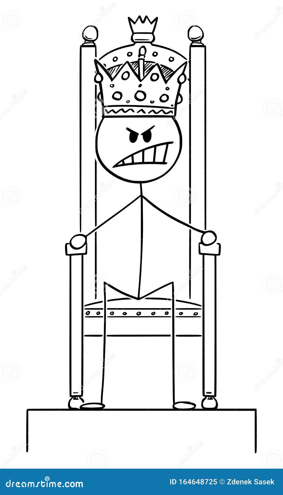 King Stick Man Crown Bowing Meme Stock Illustration 2322577227