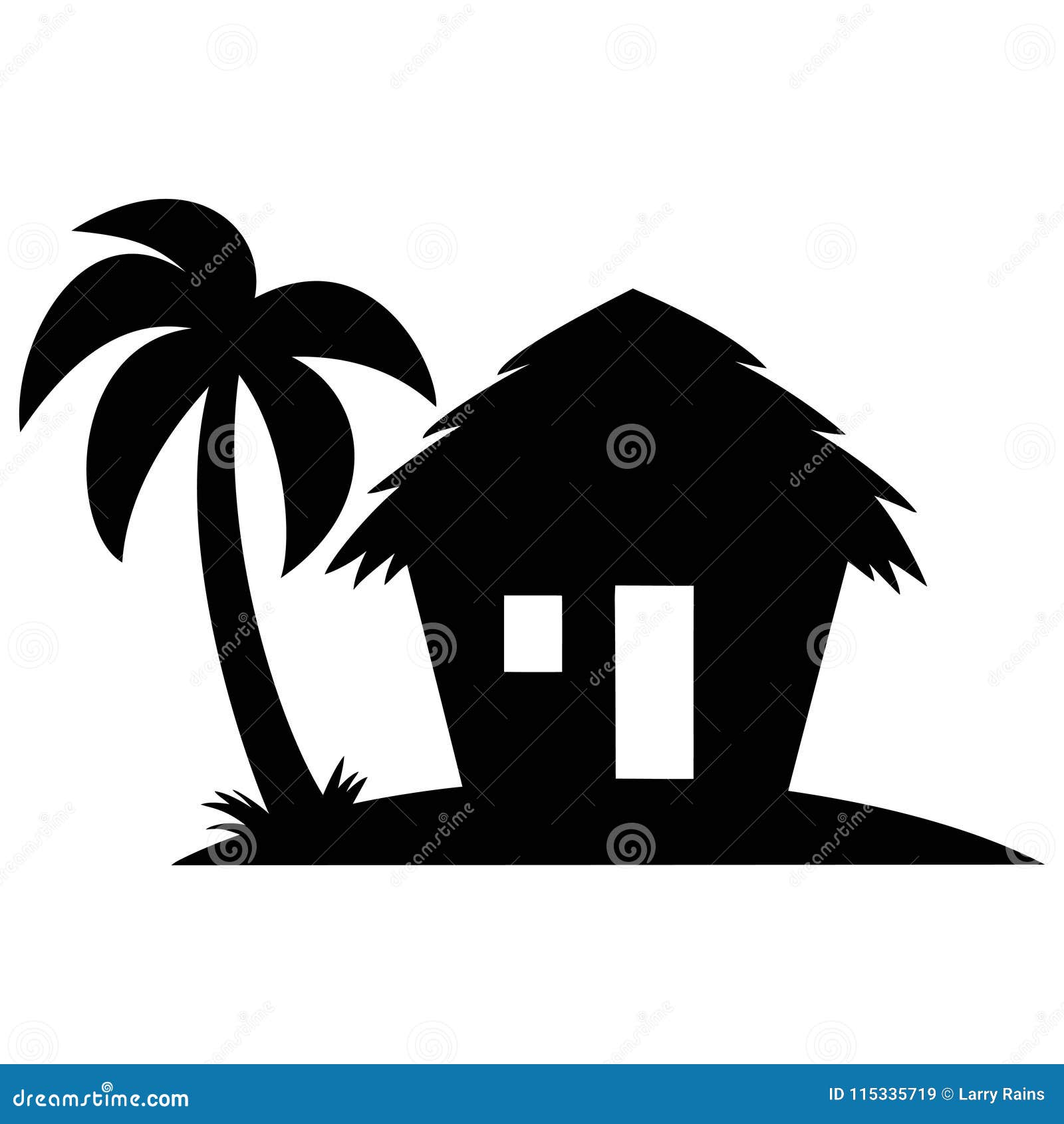 beach cabana silhouette