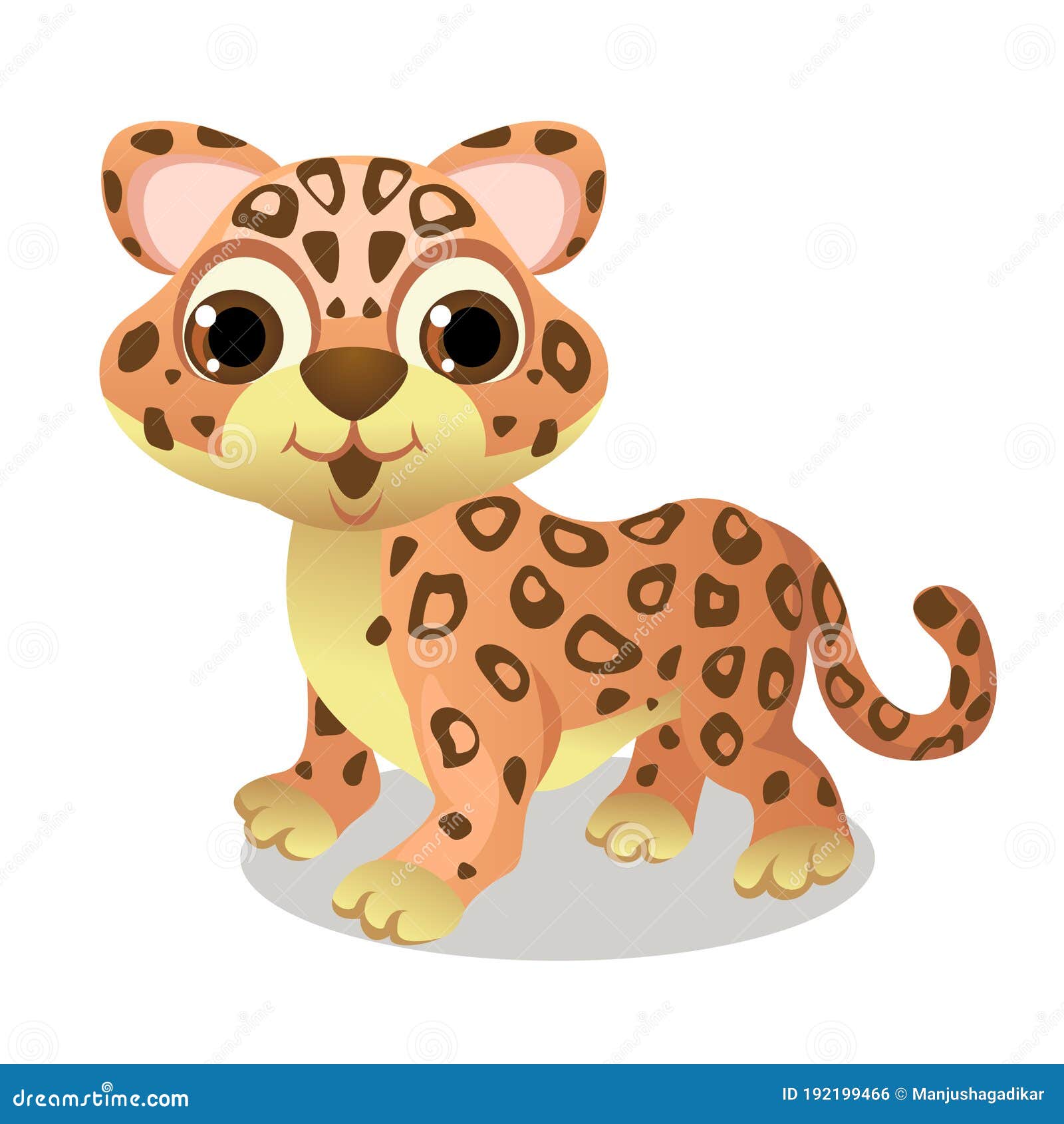 Cute Jaguar Vector Cartoon Illustration Stock Vector Illustration Of