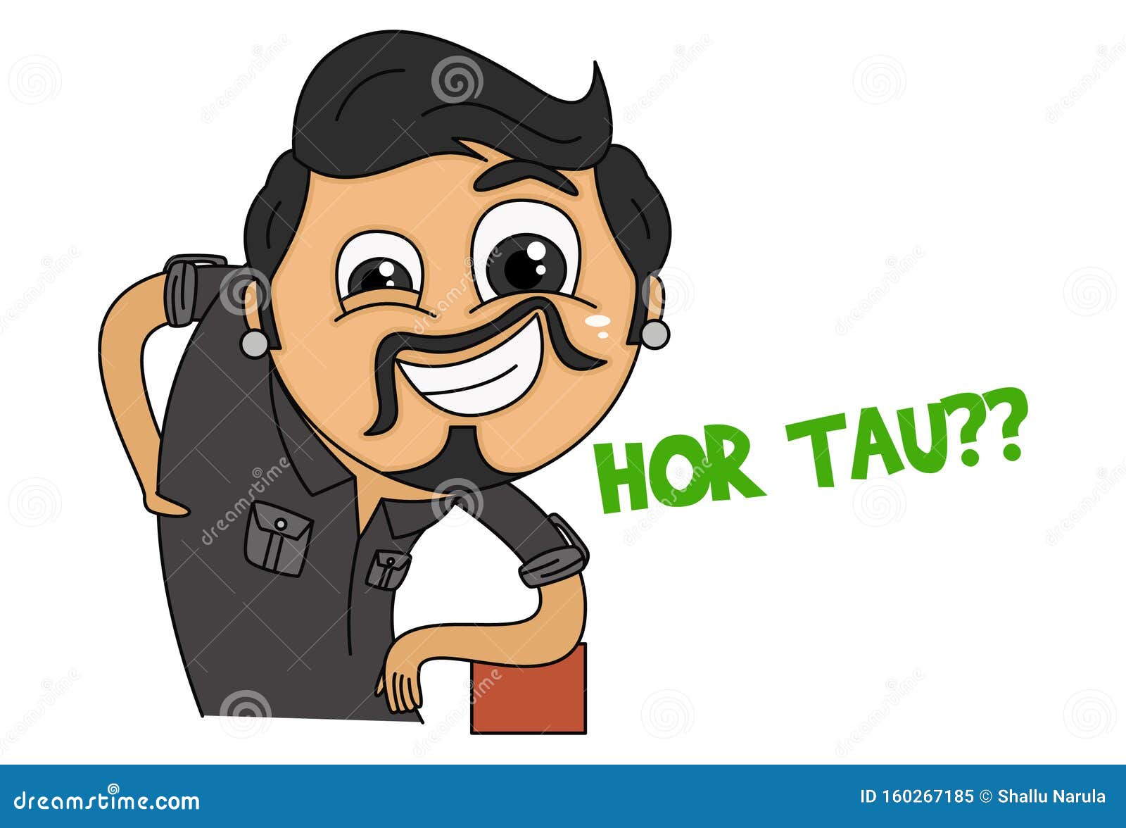 Vector Cartoon Illustration of Haryanvi Sticker Stock Vector - Illustration  of hand, background: 160267185