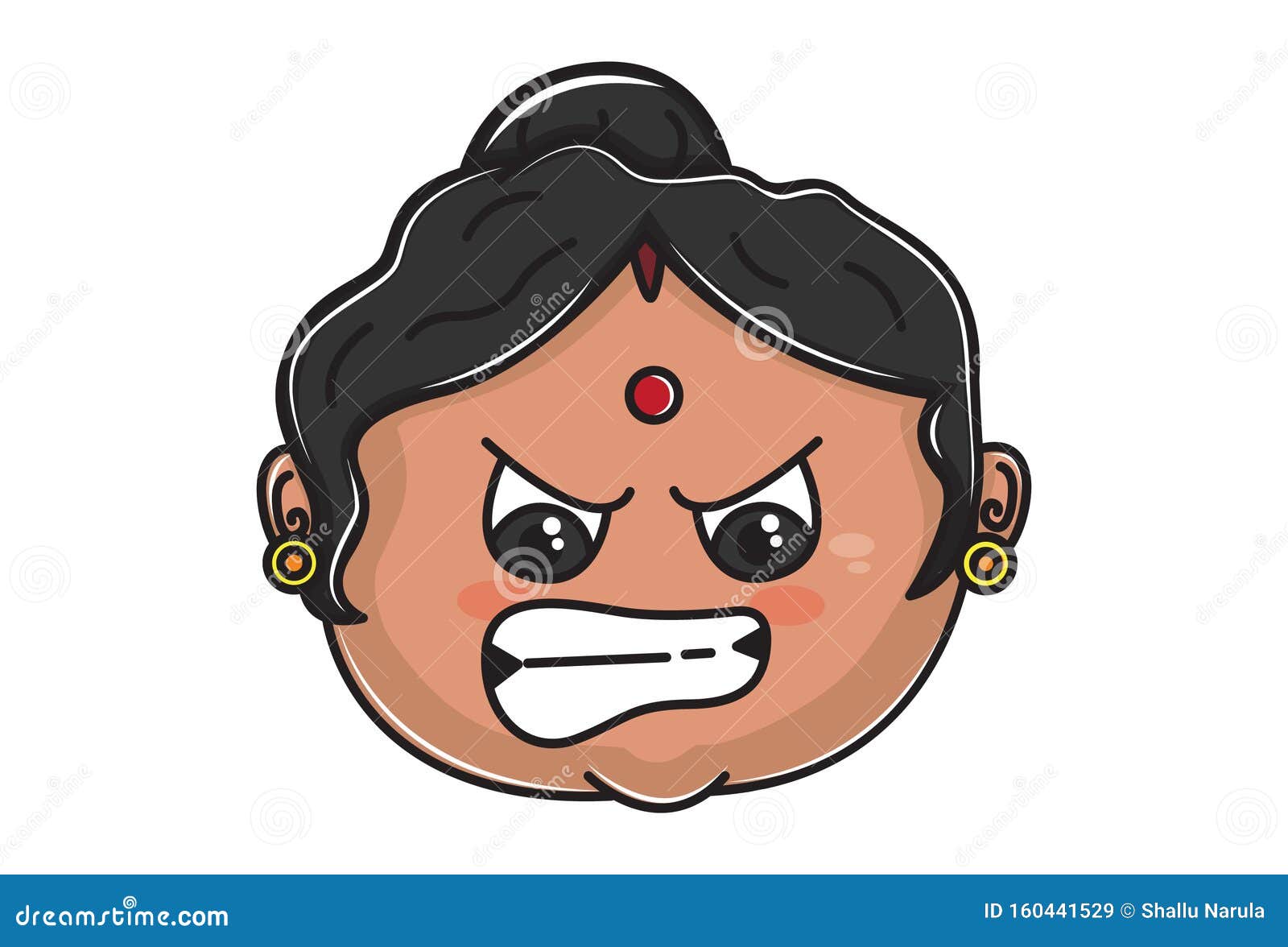 Vector Cartoon Illustration of Indian Aunty Stock Vector ...