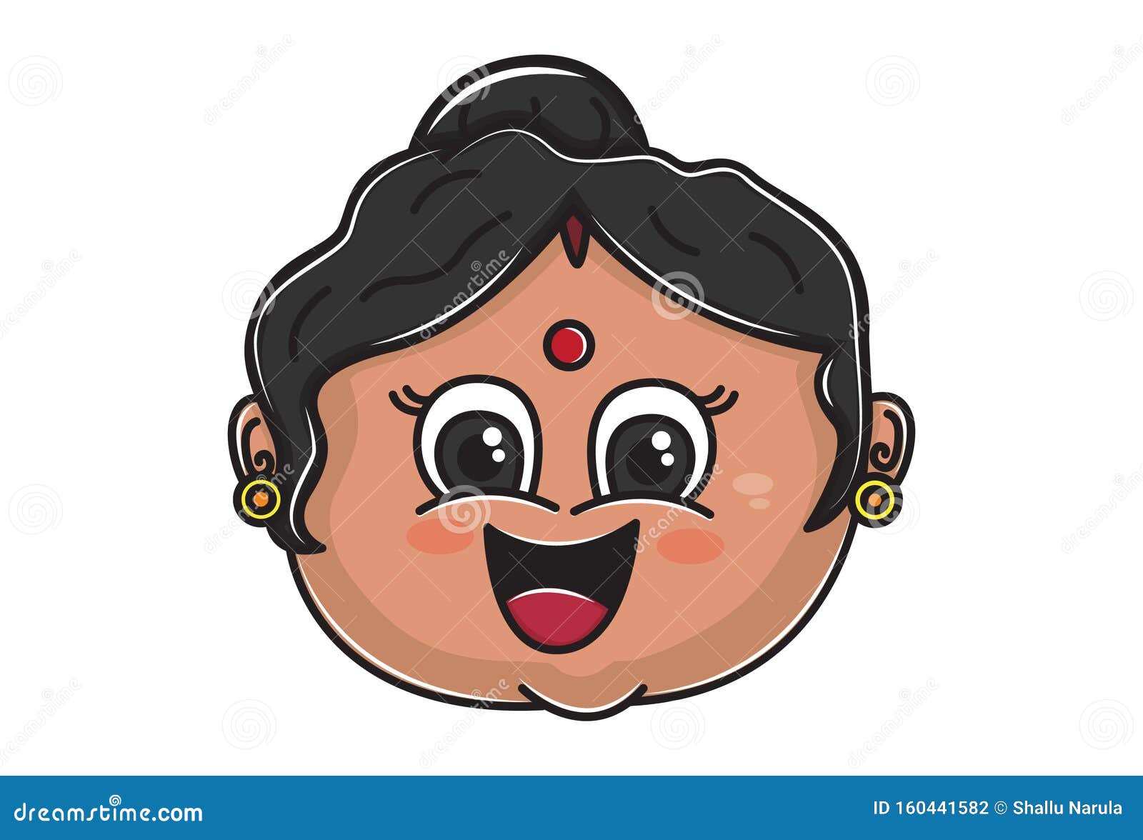 Vector Cartoon Illustration of Indian Aunty Stock Vector ...