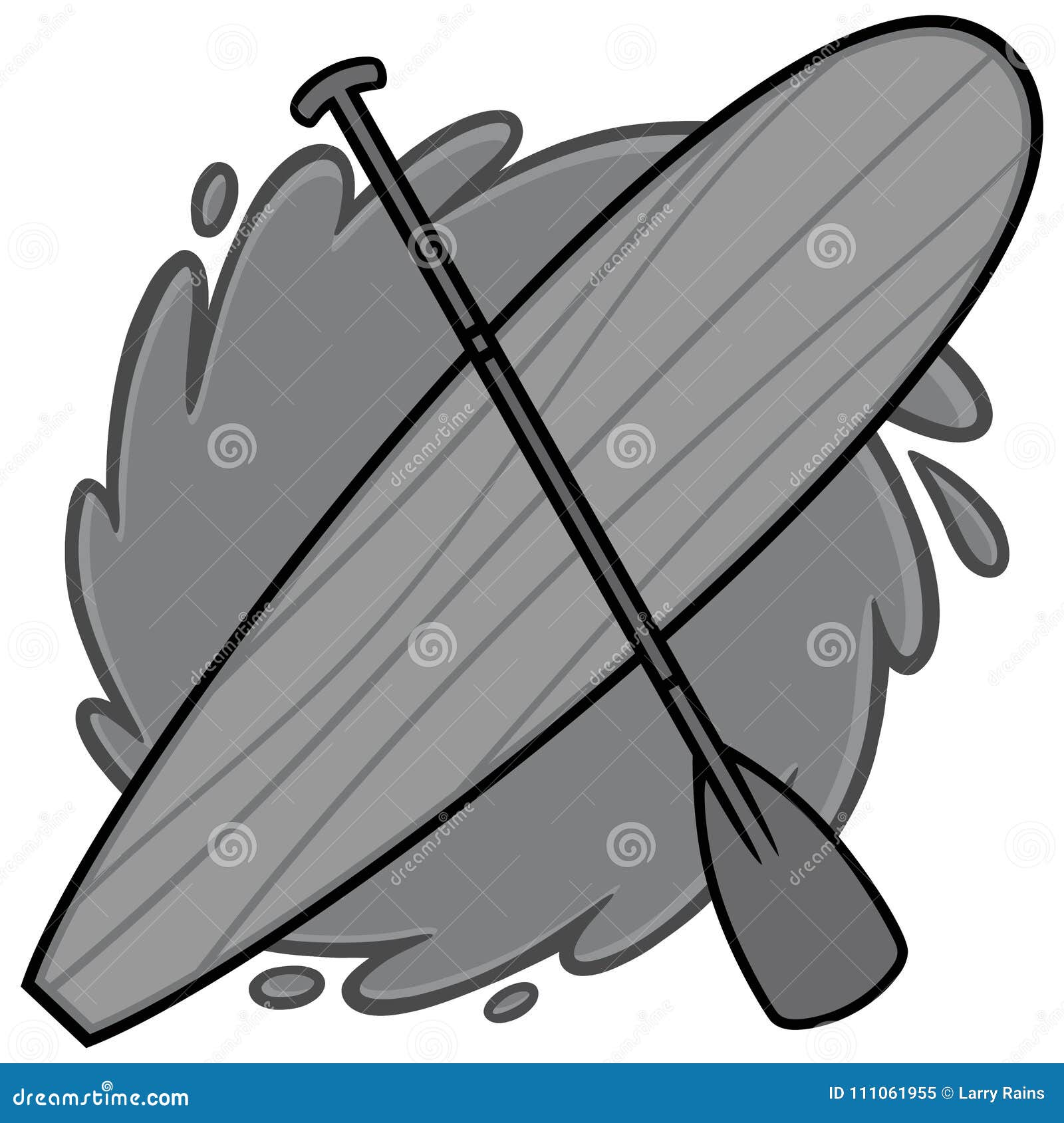 Paddle Board Illustration stock vector. Illustration of lifestyles