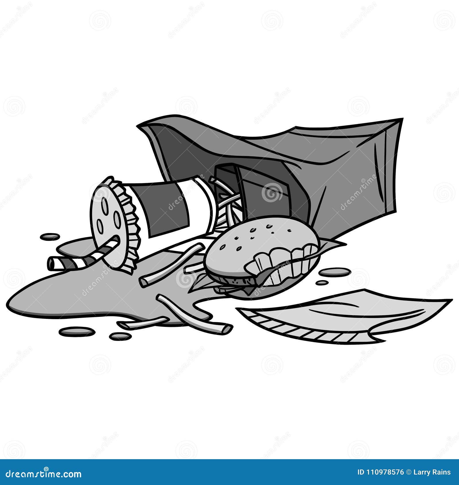 Litter Illustration stock vector. Illustration of garbage 110978576