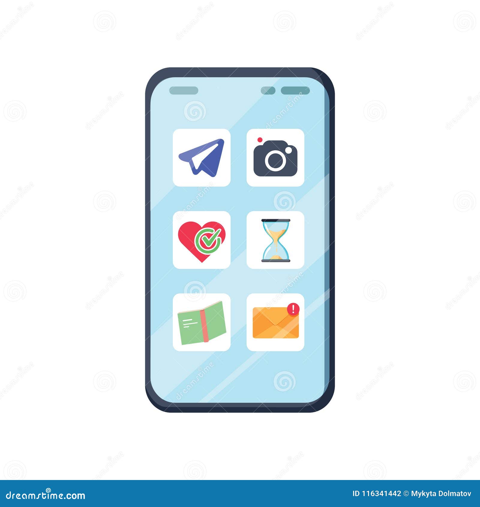 Vector Cartoon Illustration of Smartphone with Icons App on the Display. Smartphone on Background Stock Vector - Illustration of cartoon, application: 116341442 Vector Cartoon Illustration of Smartphone with Icons App on the Display. Smartphone on Background Stock Vector - Illustration of cartoon, application: 116341442