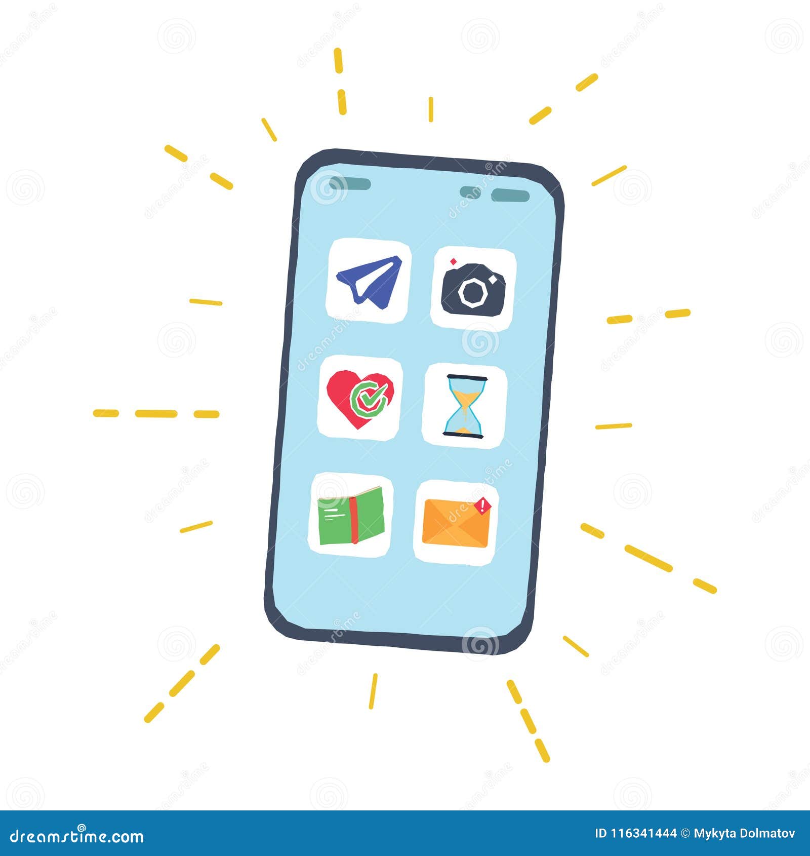 Vector Cartoon Illustration of Smartphone with Icons App on the Display. Smartphone on Background Stock Vector - Illustration of electronic, files: 116341444 Vector Cartoon Illustration of Smartphone with Icons App on the Display. Smartphone on Background Stock Vector - Illustration of electronic, files: 116341444