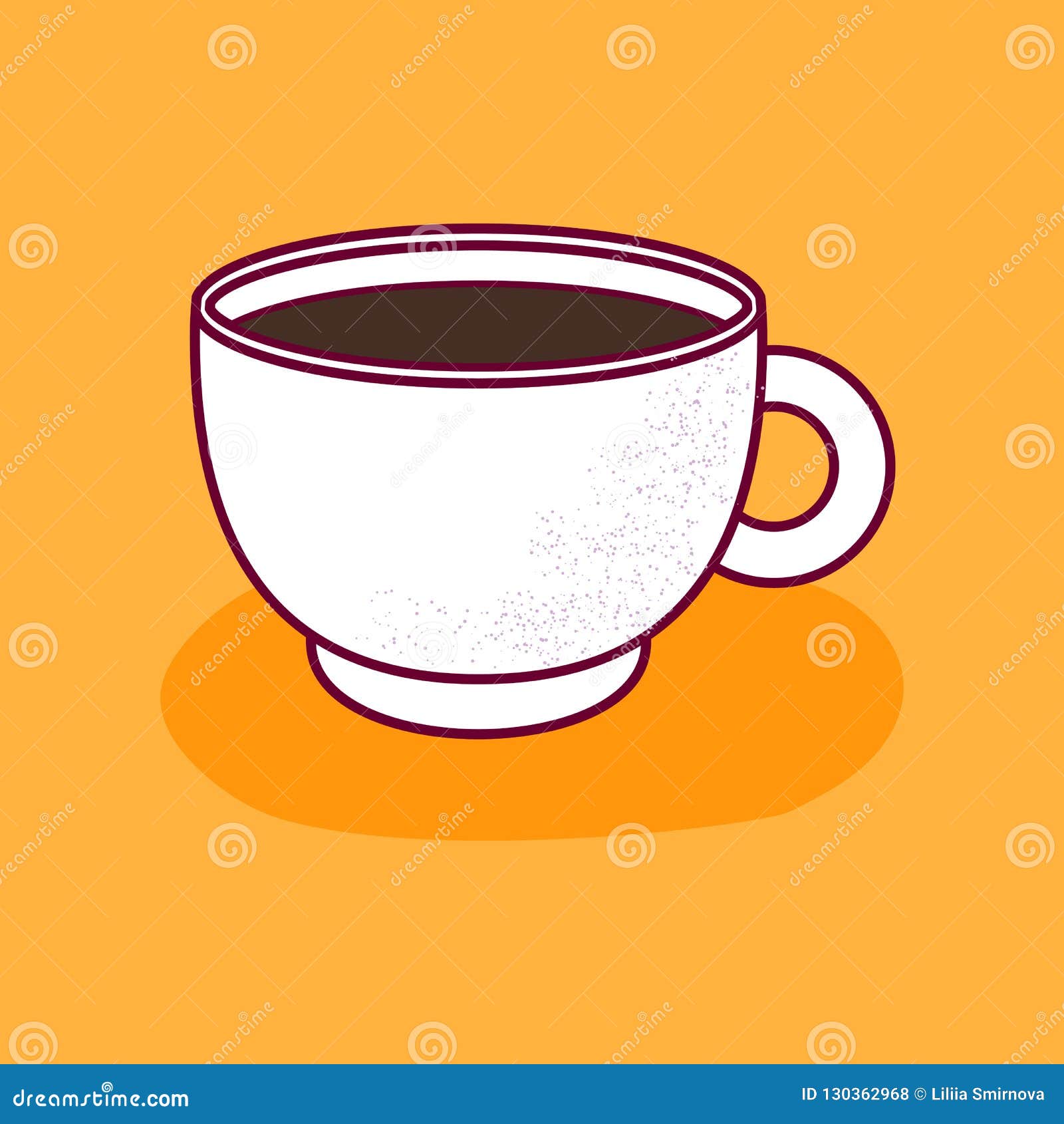 Vector Cartoon Isolated Teacup with Tea or Coffee Stock Vector -  Illustration of cartoon, isolated: 130362968