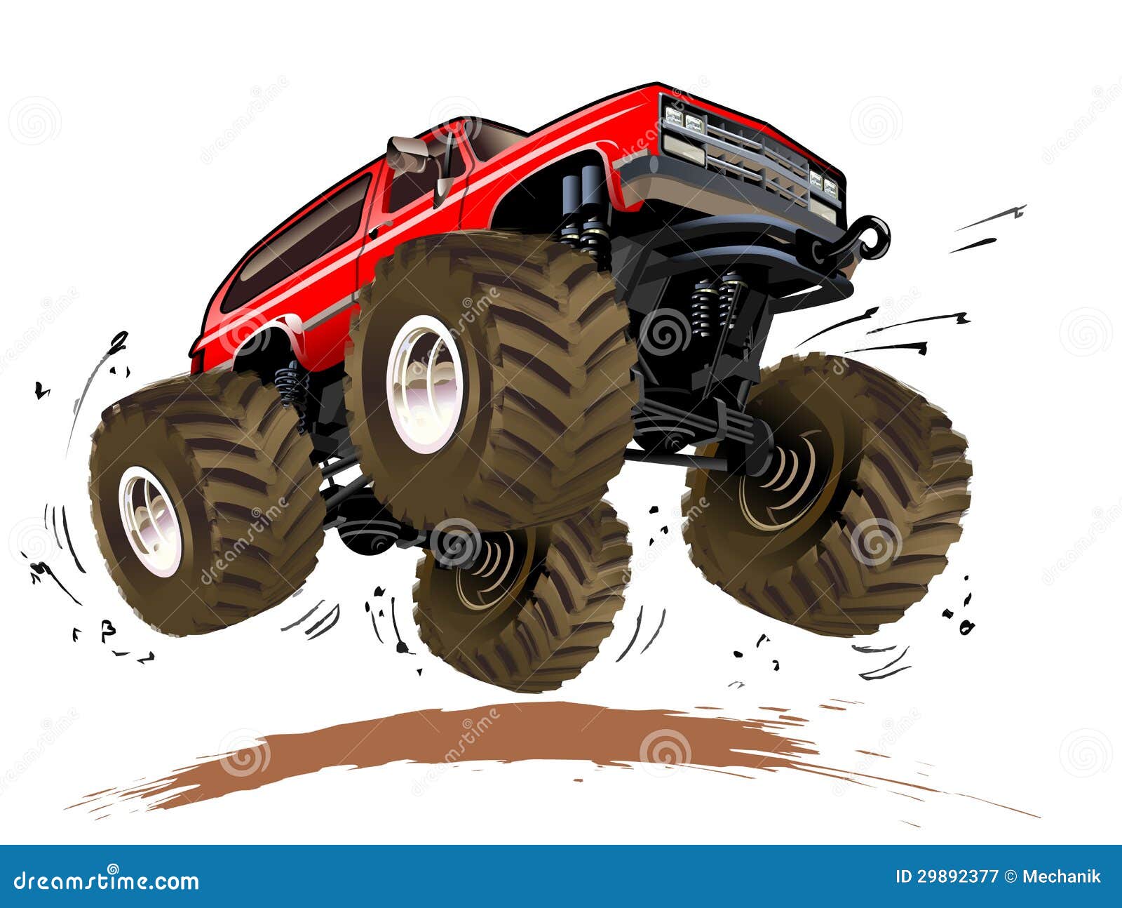 Cartoon Monster Truck Sticker for Sale by Mechanick