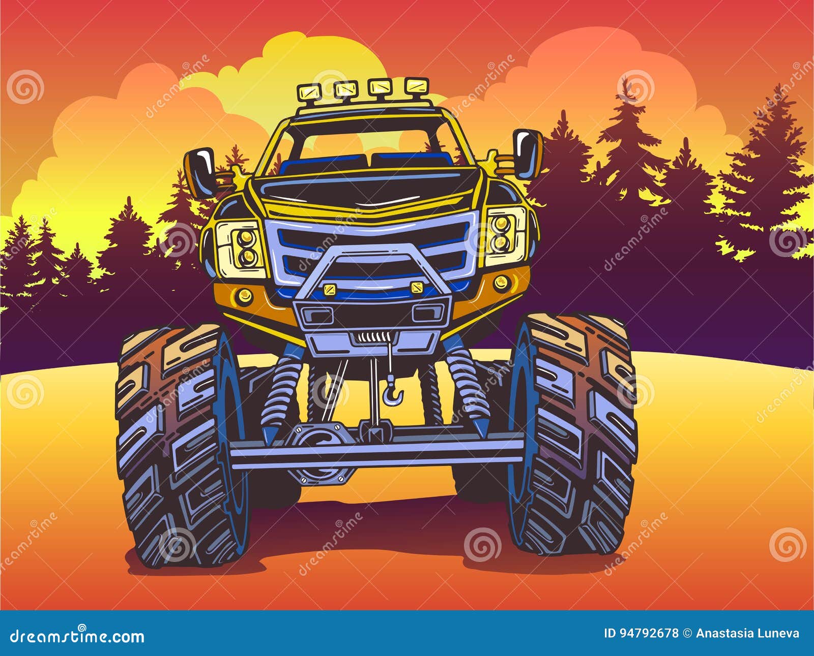 Cartoon Monster Truck Poster  Monster trucks, Monster truck art, Truck art