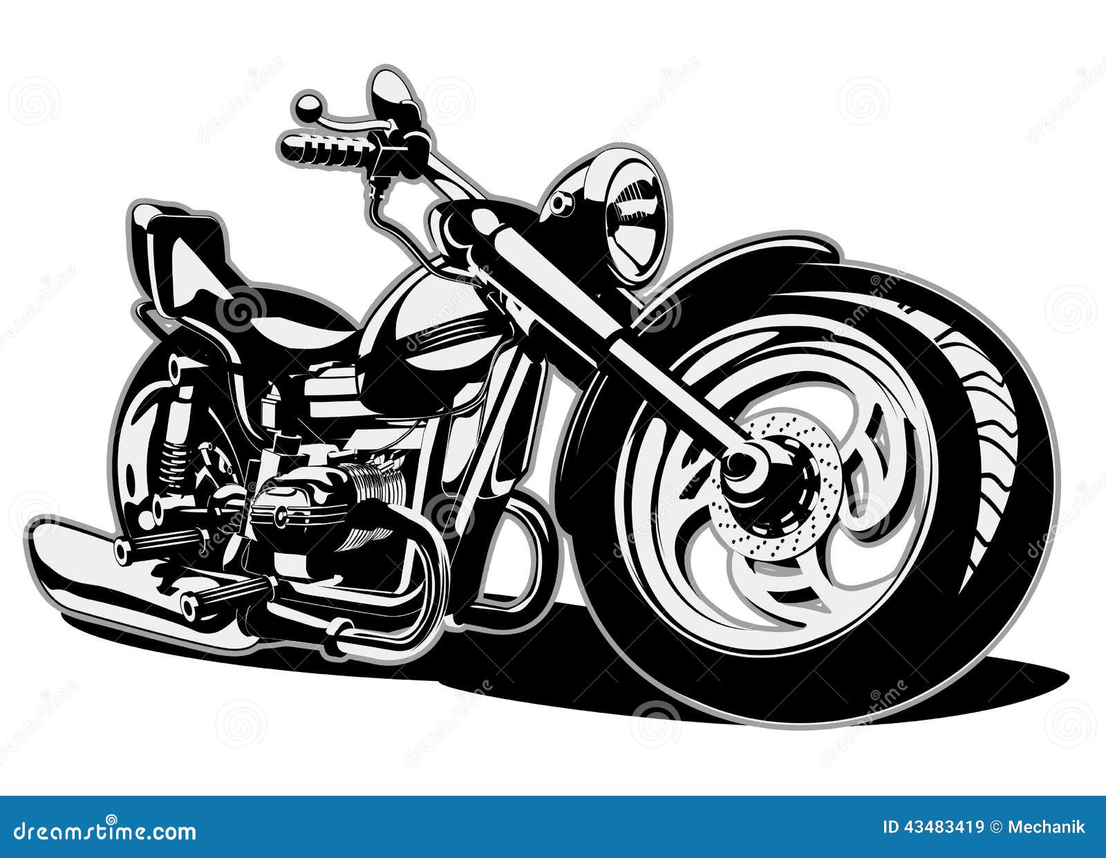 Vector Cartoon Motorbike stock vector. Illustration of 
