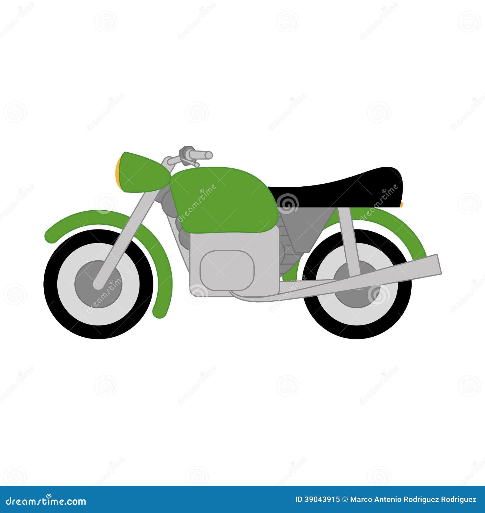 Vector Cartoon Simple Motorcycle Stock Vector Illustration of isolated, wheel 39043915
