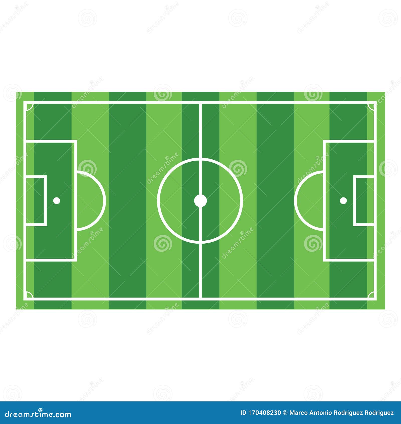 Vector Cartoon Soccer Field Stock Illustration Illustration of
