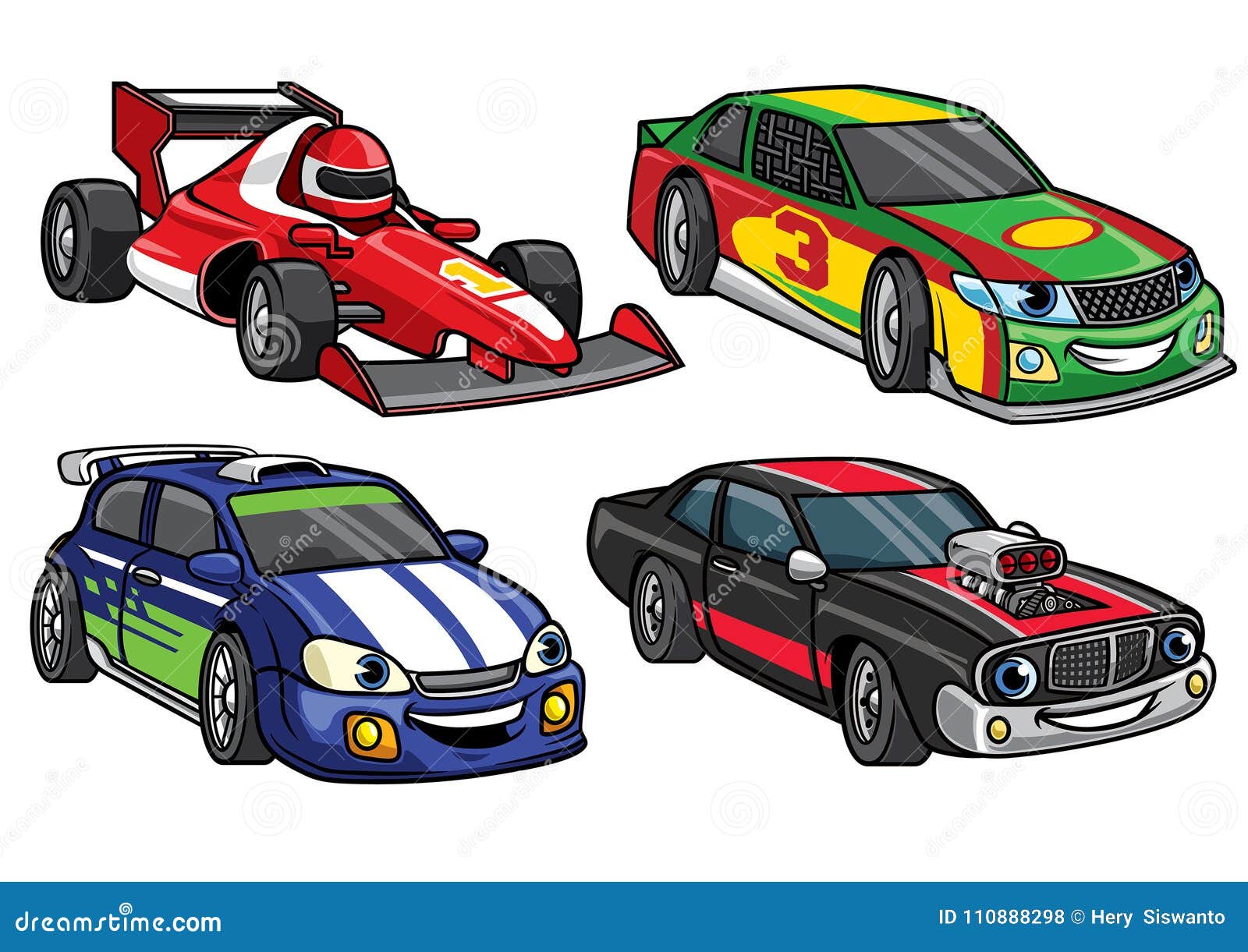 Cartoon Sport Racing Car in Set Stock Vector - Illustration of sport, engine: 110888298 Cartoon Sport Racing Car in Set Stock Vector - Illustration of sport, engine: 110888298