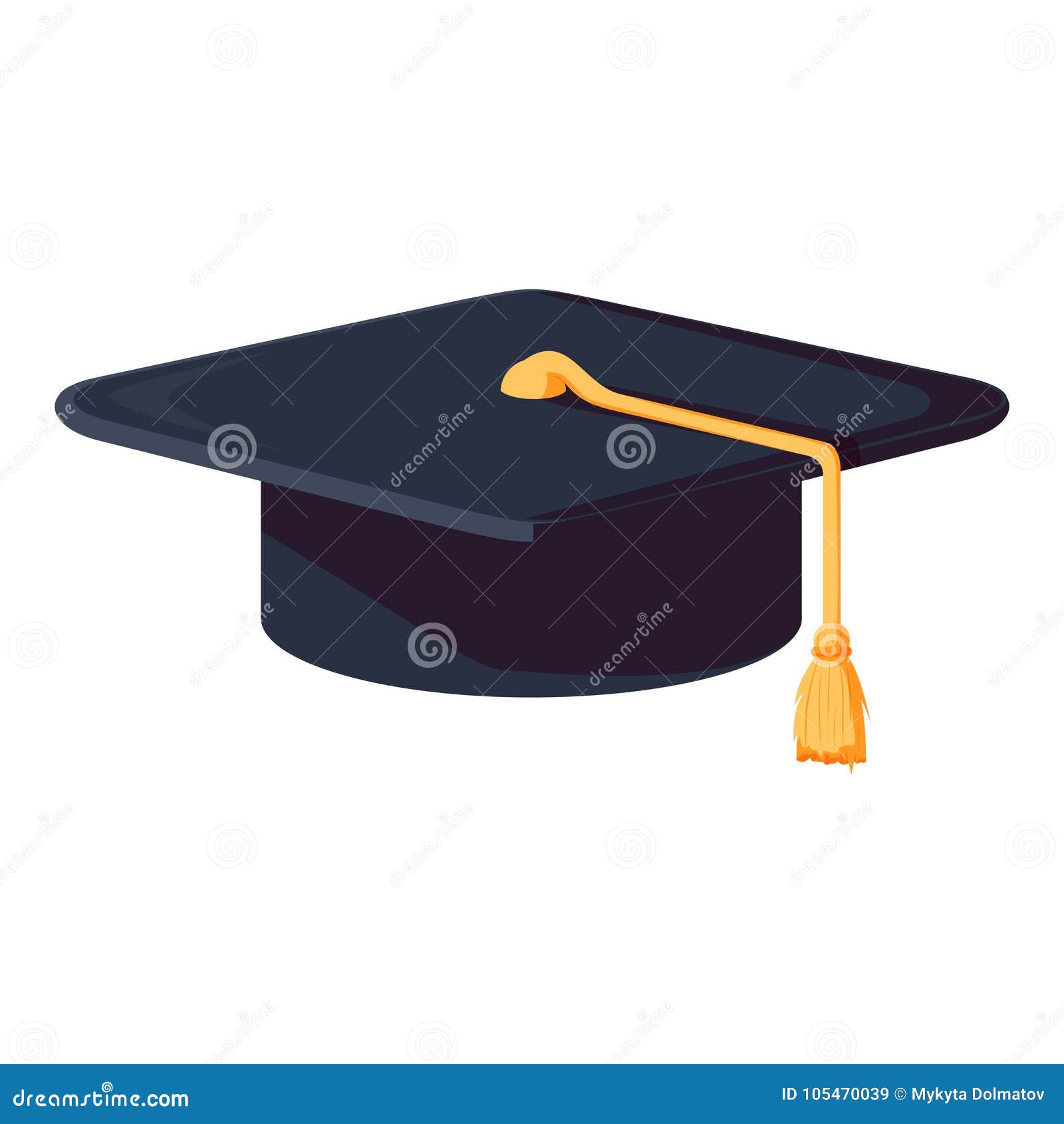 Vector Cartoon Style Illustration of Graduation Cap. Icon for Web ...