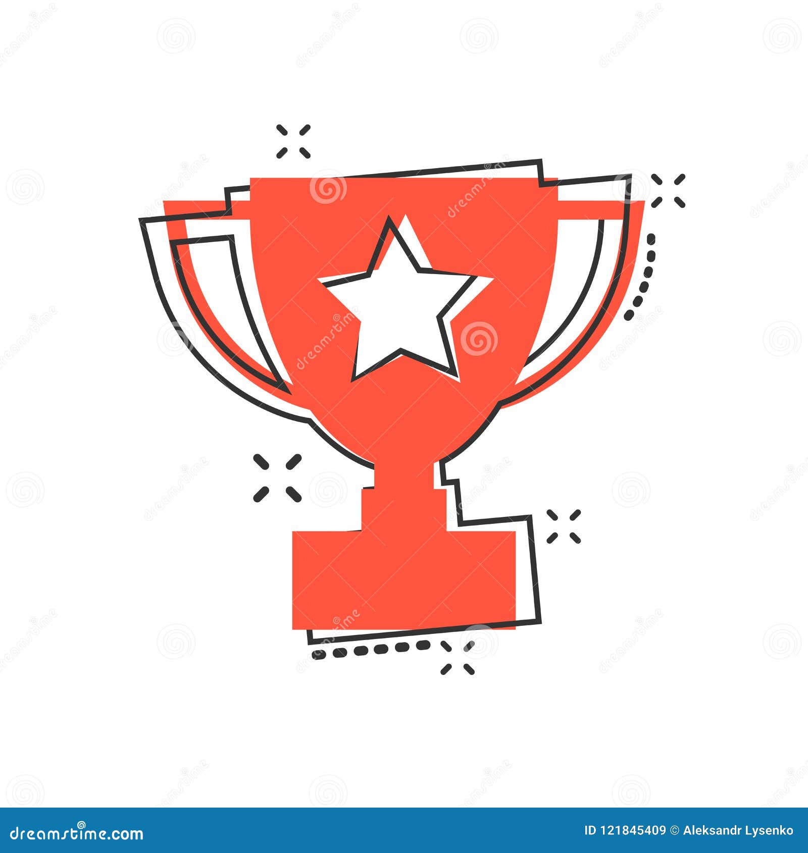 Illustration Of Cartoon Trophy Royalty Free SVG, Cliparts, Vectors