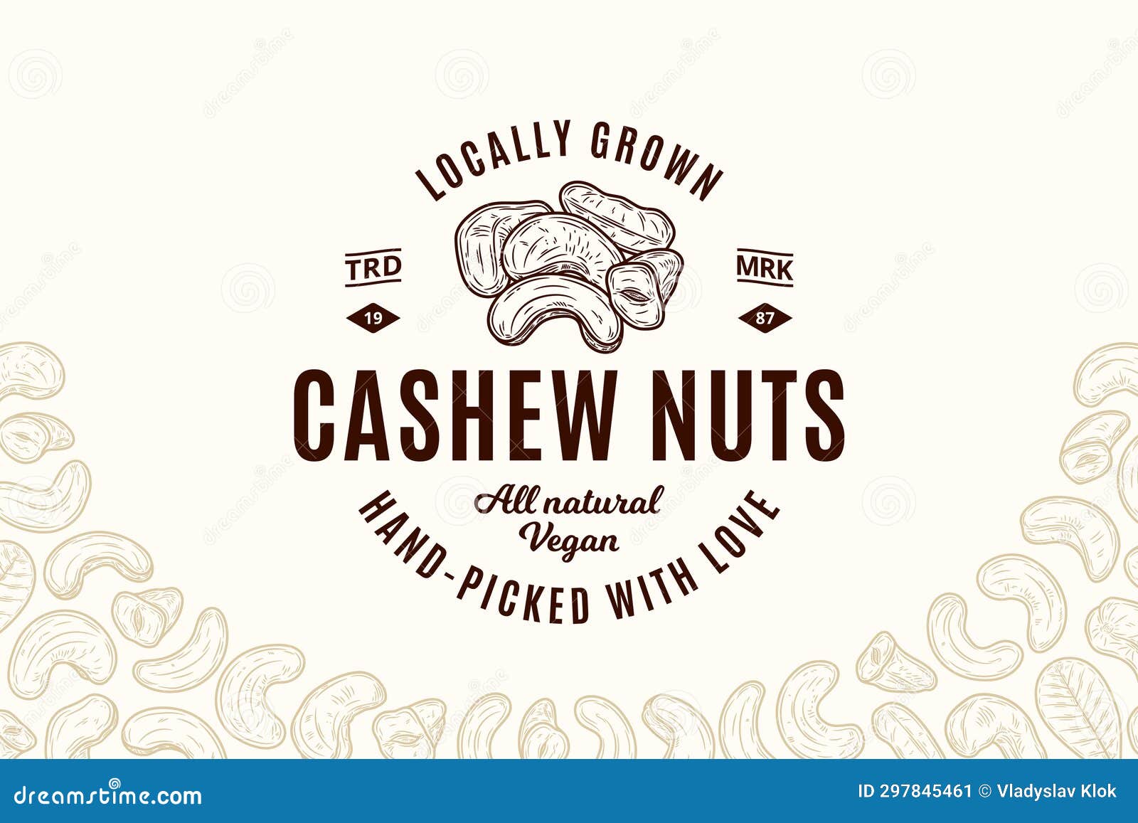 Vector cashew logo stock vector. Illustration of outline 297845461