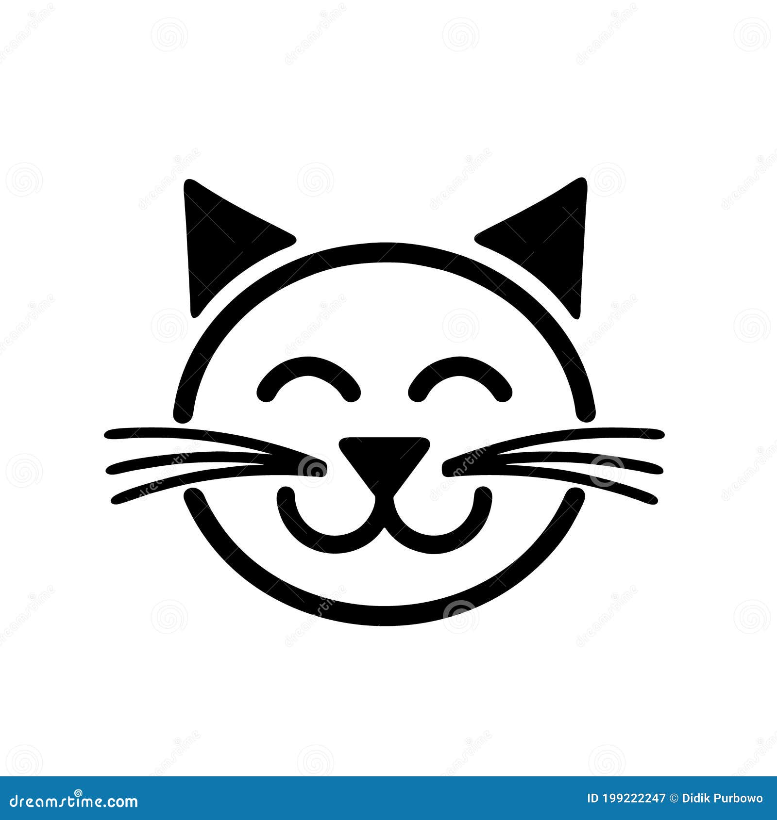 cat head icon. cat icon black on white background. cat icon simple