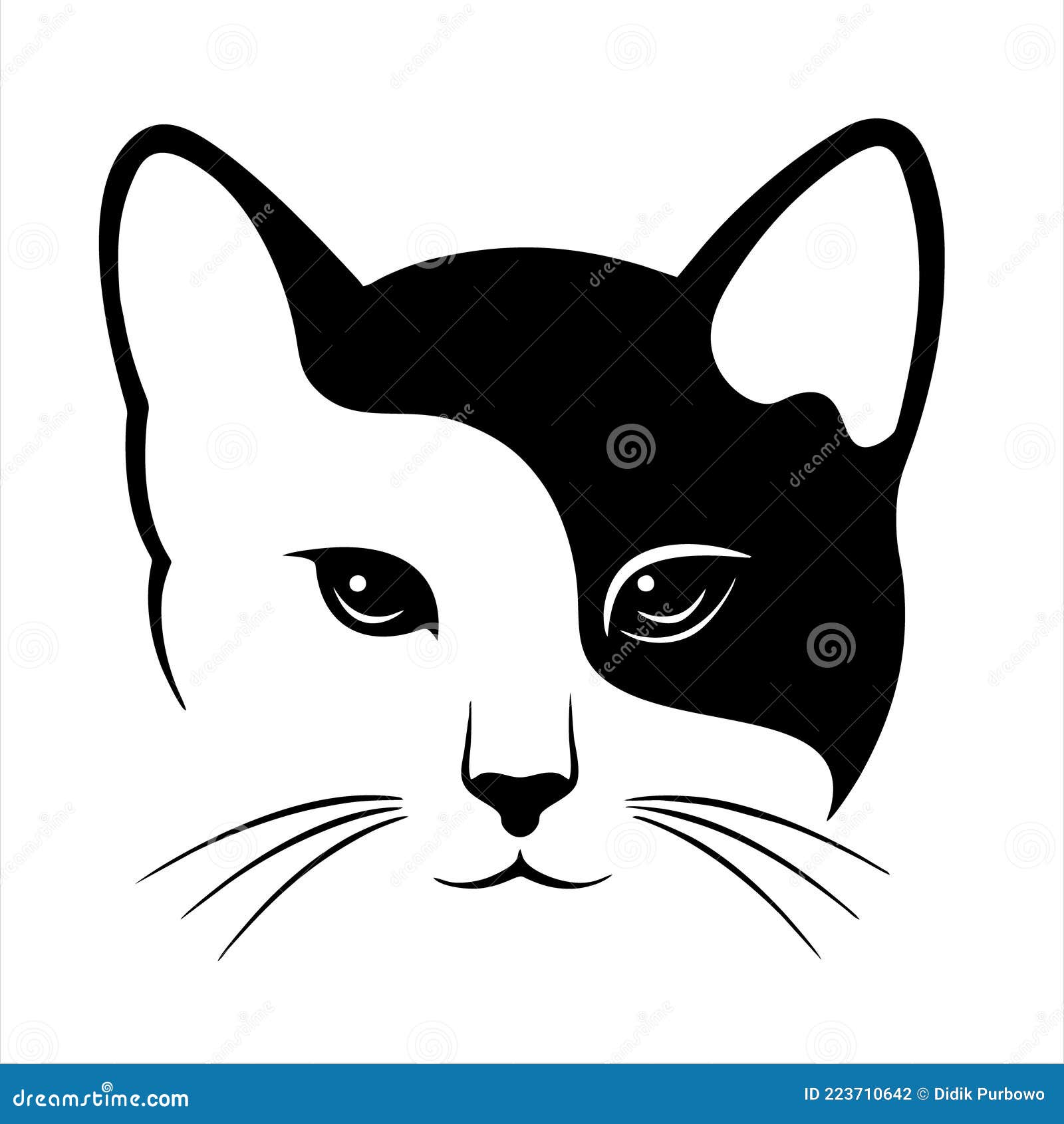 Cat Head Icon ilustração do vetor. Ilustração de mascote - 84584347