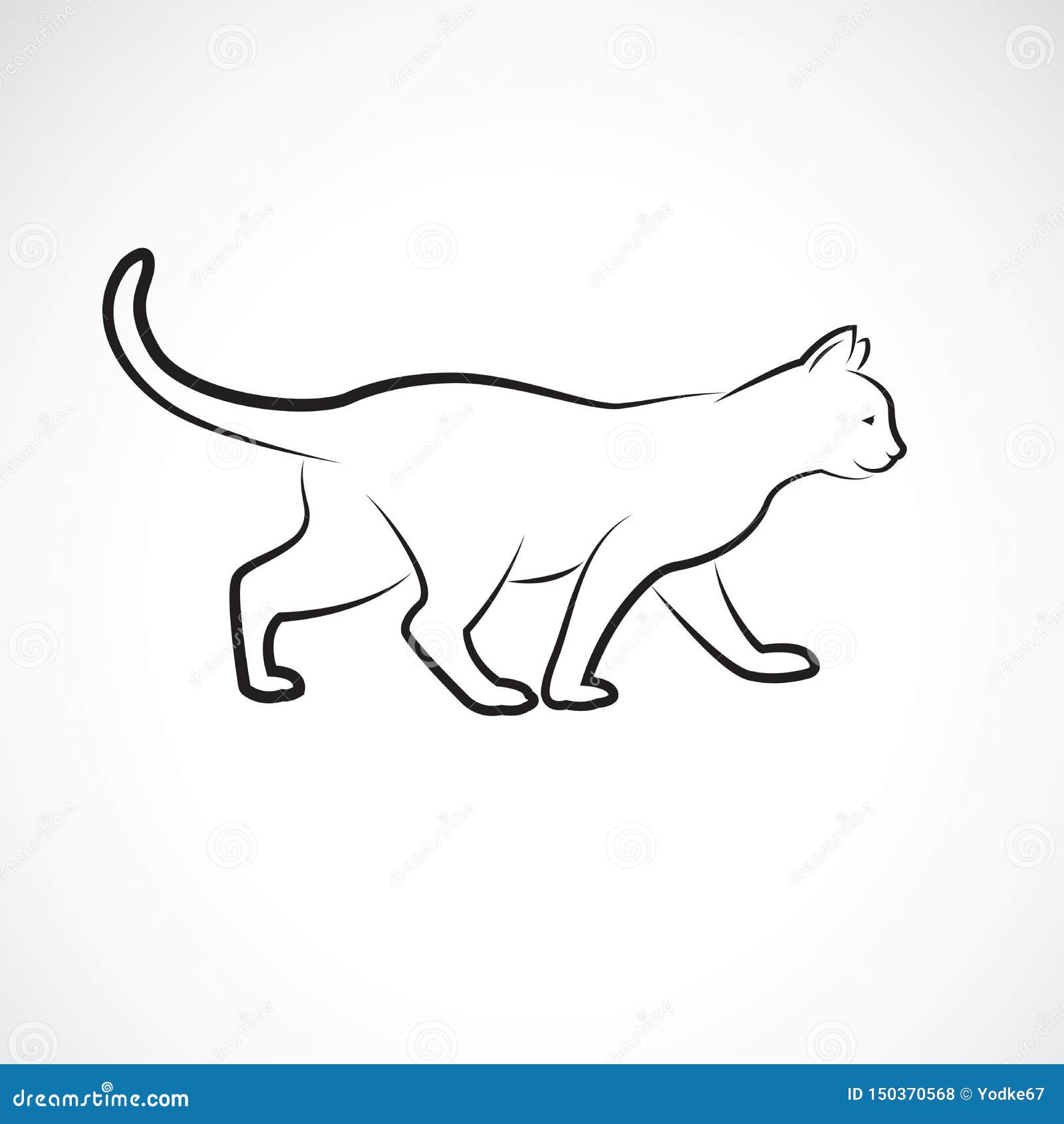 Vector Illustration Black Silhouette Of Walking Cat Isolated On White  Background. Cat Icon Royalty Free SVG, Cliparts, Vectors, and Stock  Illustration. Image 55063386.