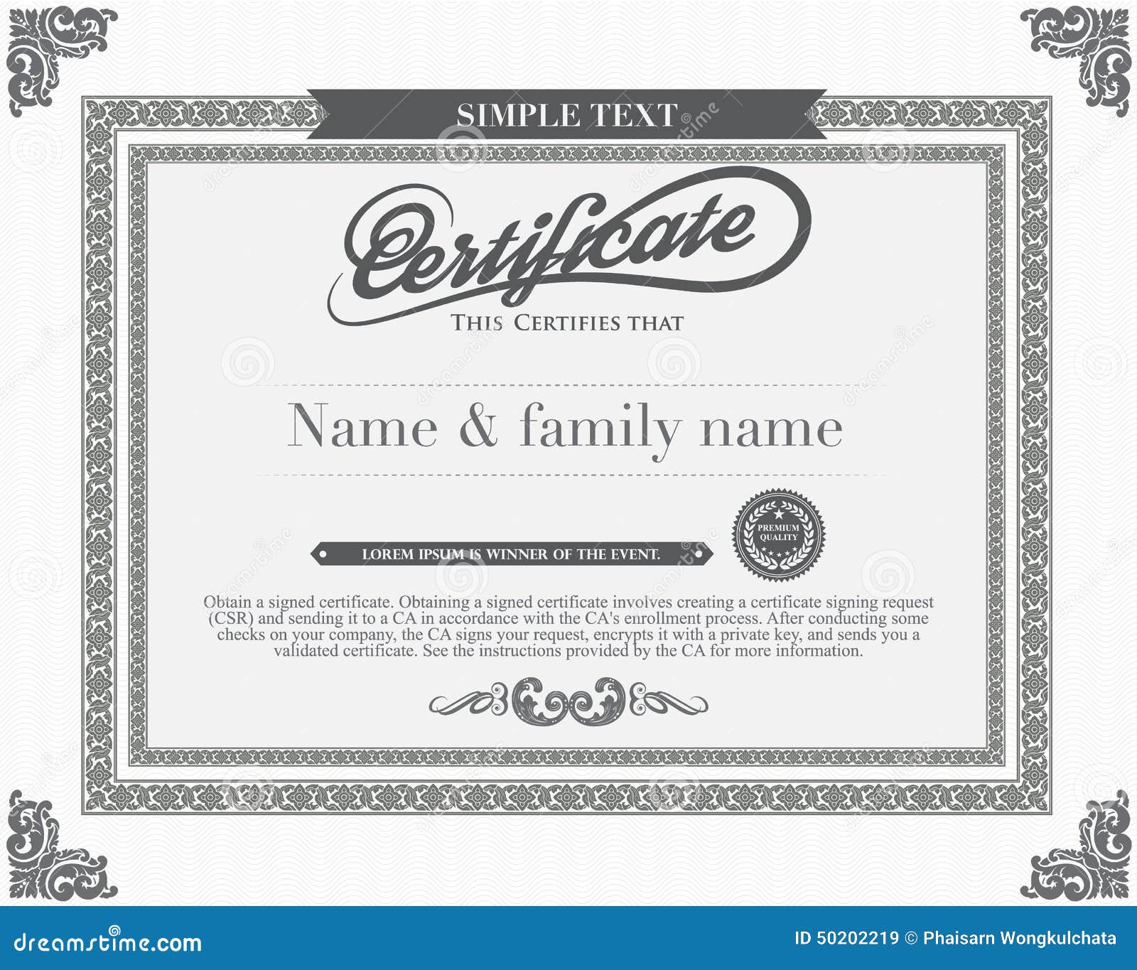 certificate template illustrator vector certificate template stock vector image 50202219 certificate template illustrator vector certificate template stock vector image 50202219