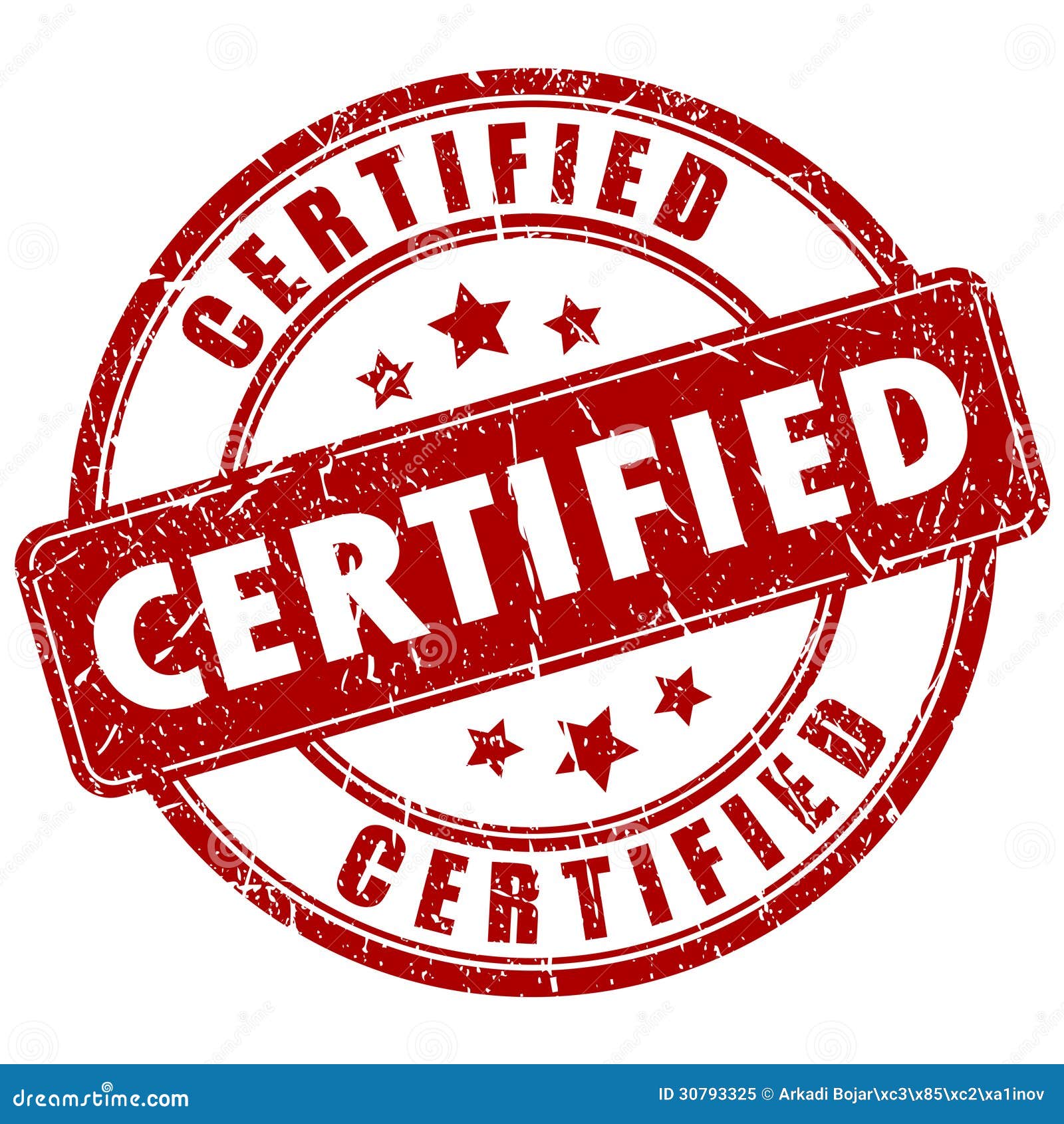 Certified Stamp Official Verification Seal Of Approval RoyaltyFree